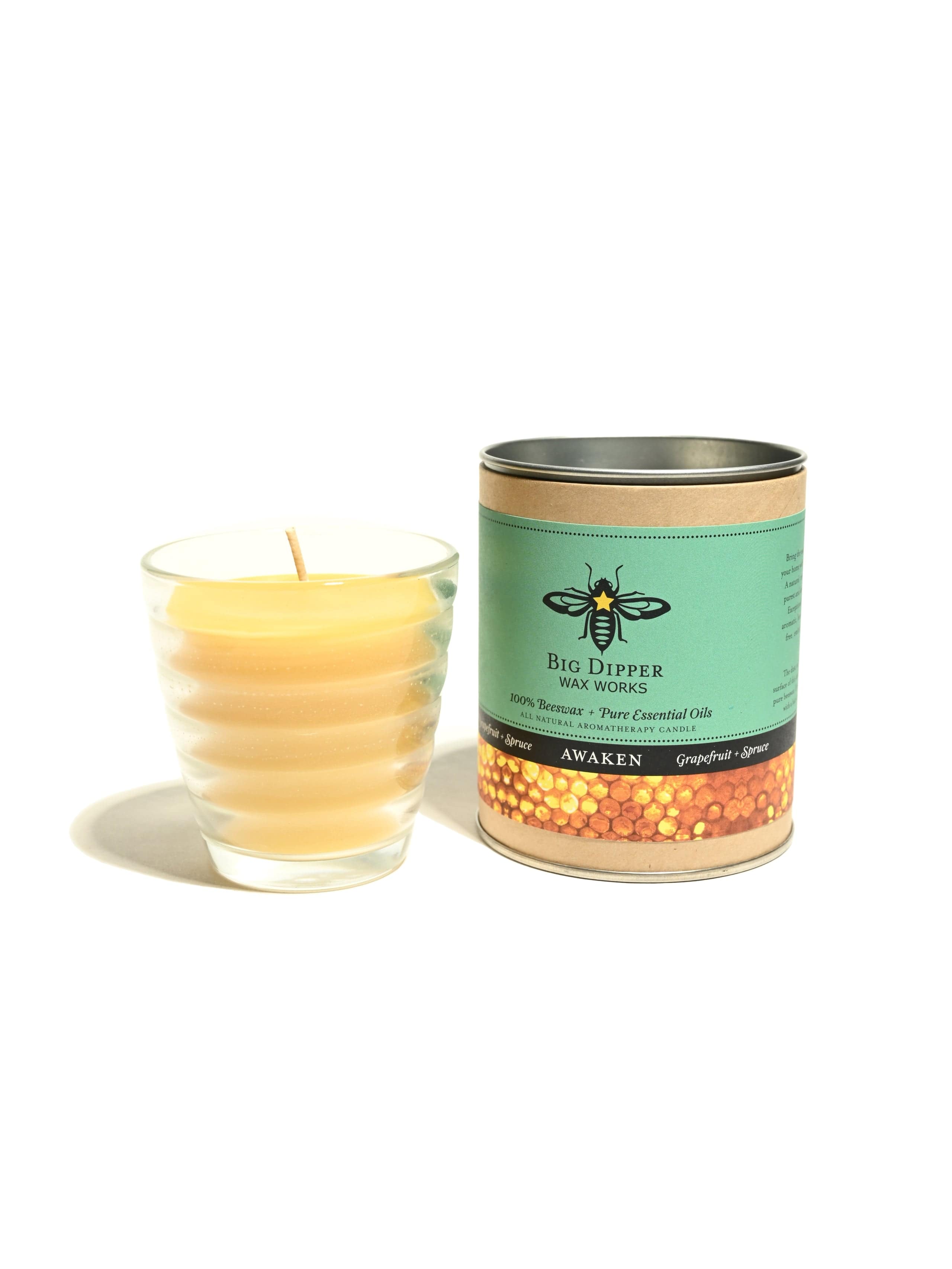 Pure Beeswax Candle & Beehive Glass - Image 8
