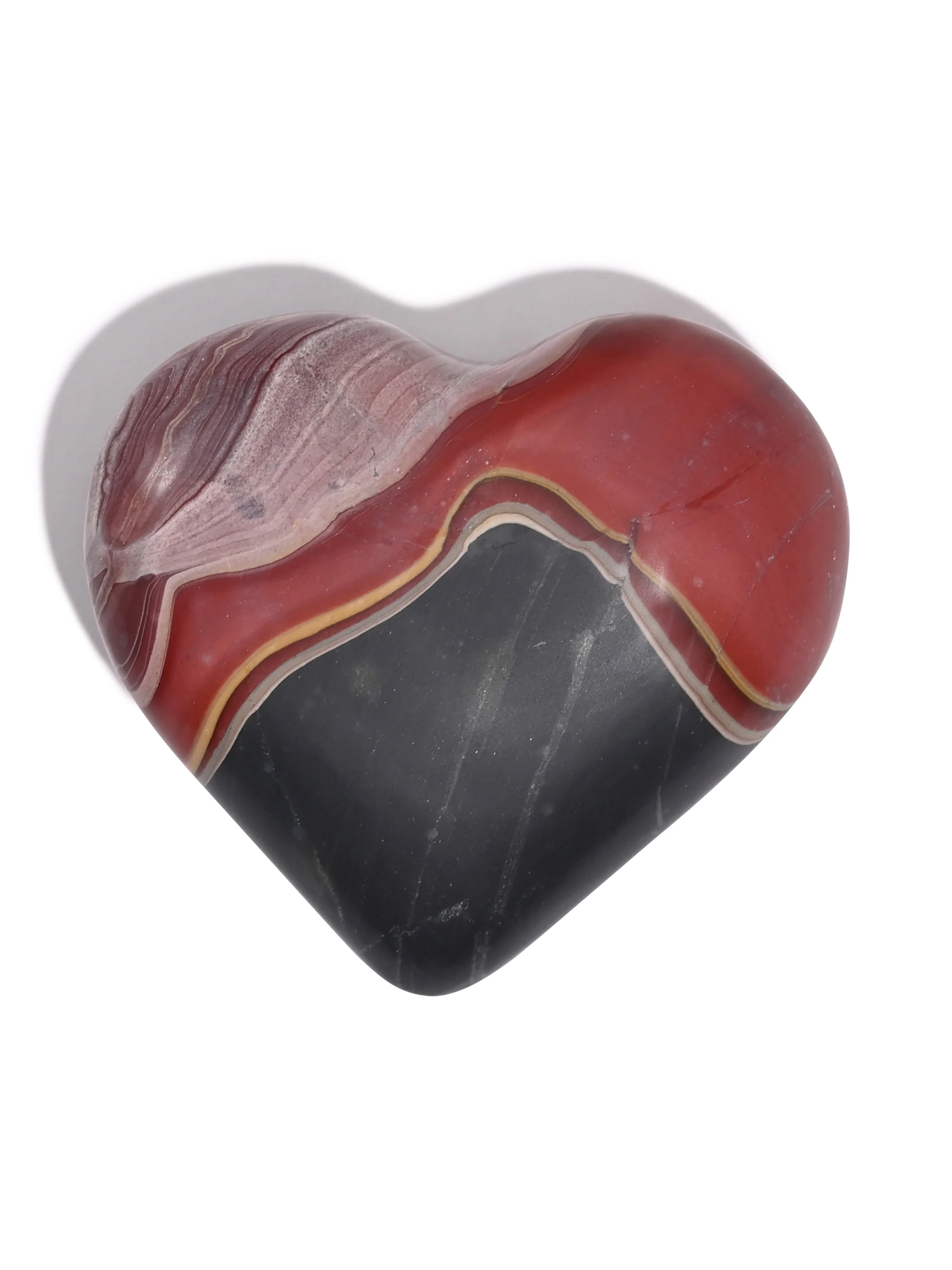 Rainbow Jasper Heart