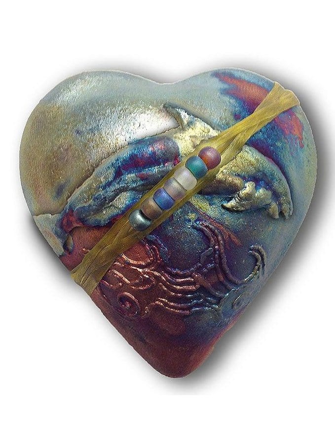 Raku Heart Rattle - Image 5