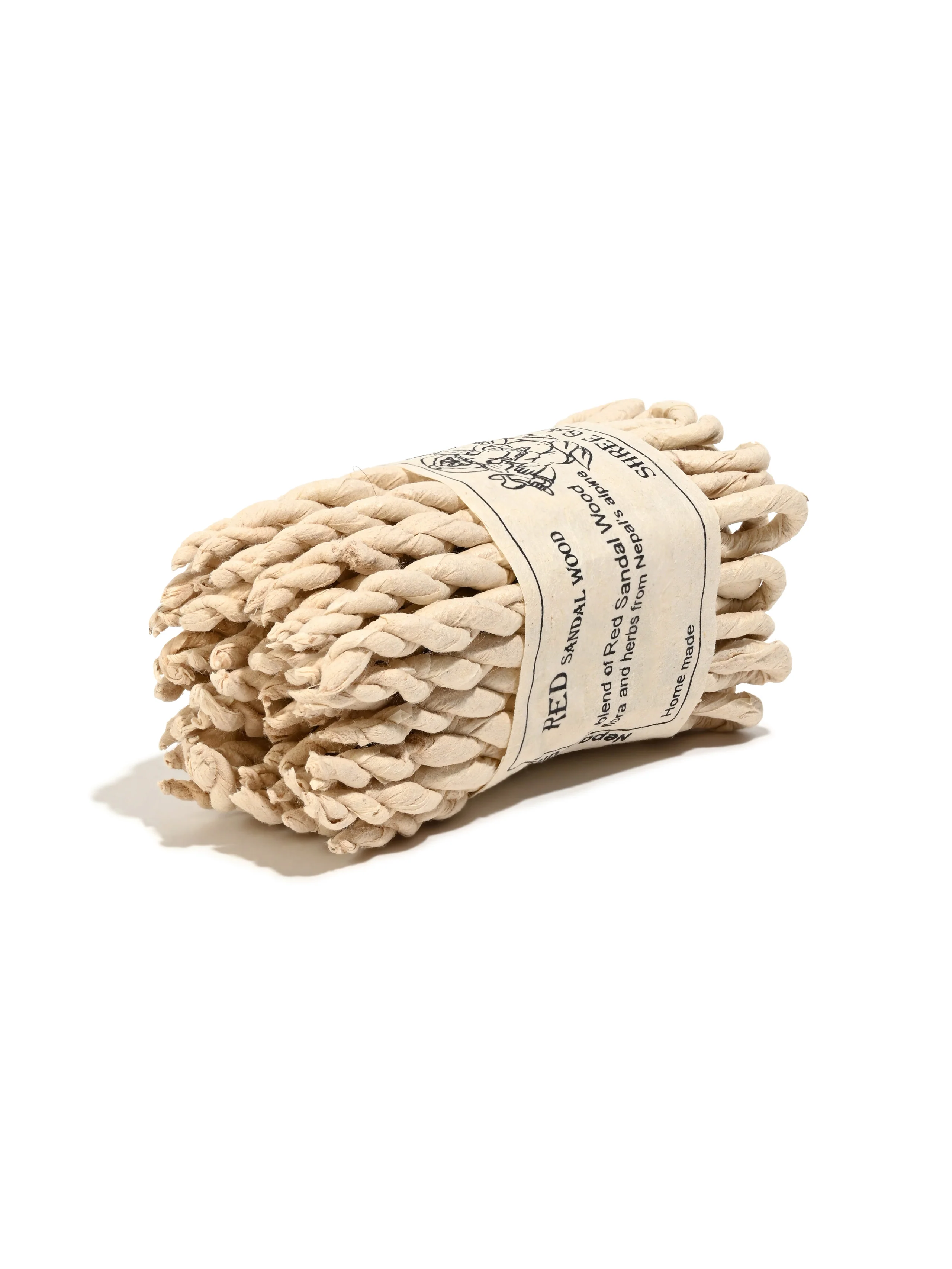 Red & White Sandalwood Shree Ganesh Rope Incense - Image 2