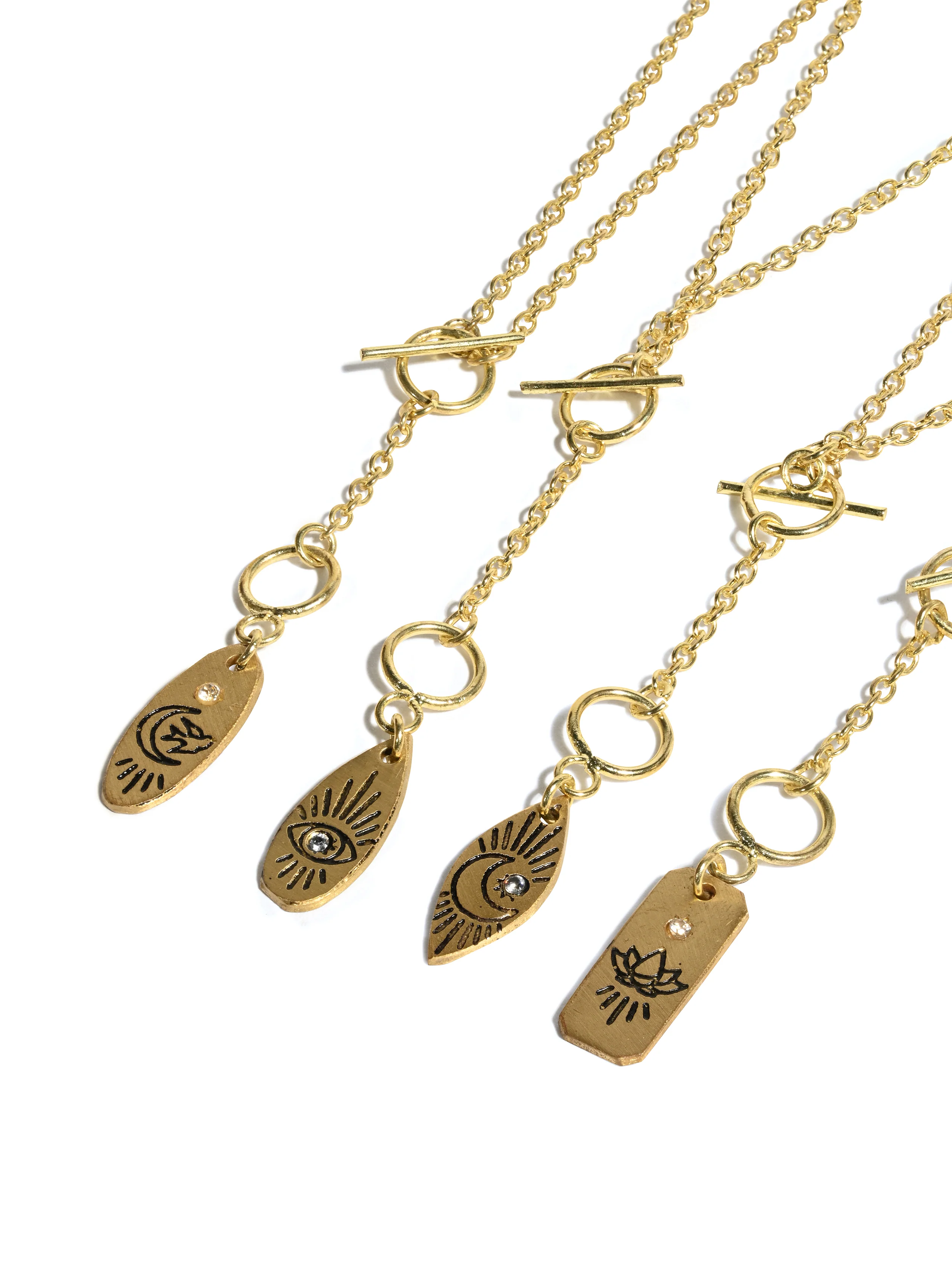 Ruchi Dainty Charm Drop Lariat Necklace - Image 2