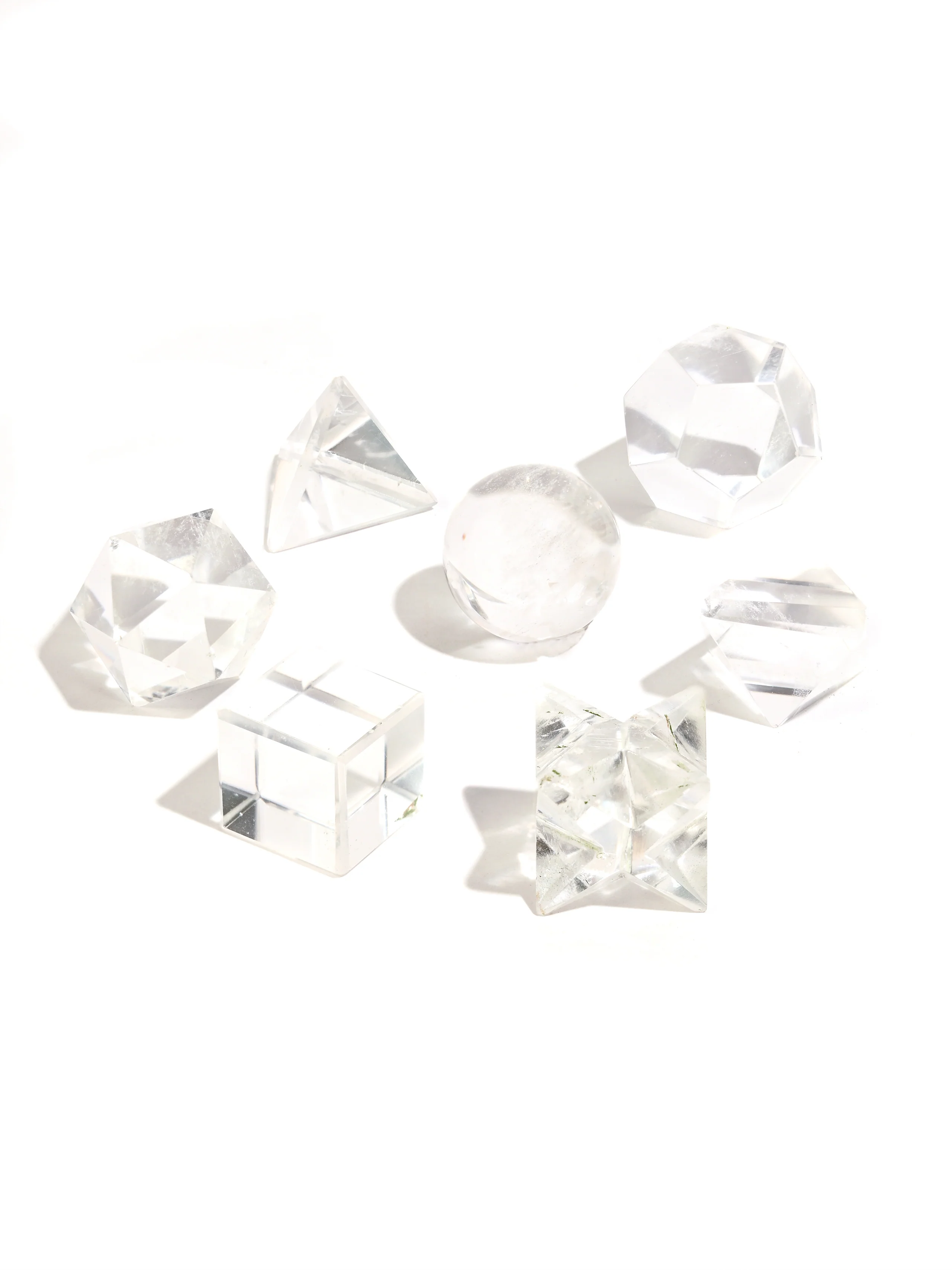 Sacred Geometry Set - Crystal Platonic Solids - 7 piece - Image 3