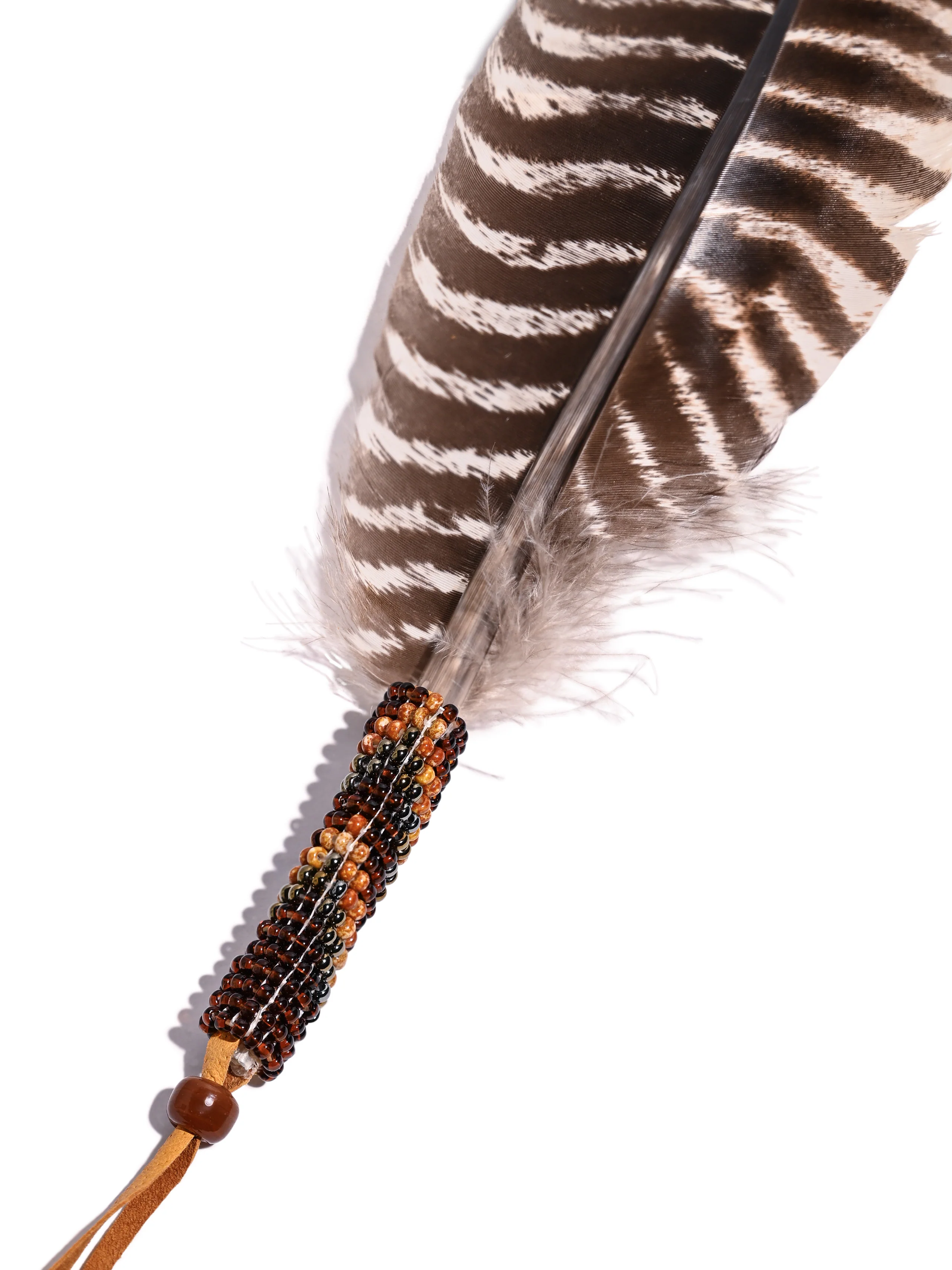 Sacred Prayer Feather - Beaded Wrap - Image 3
