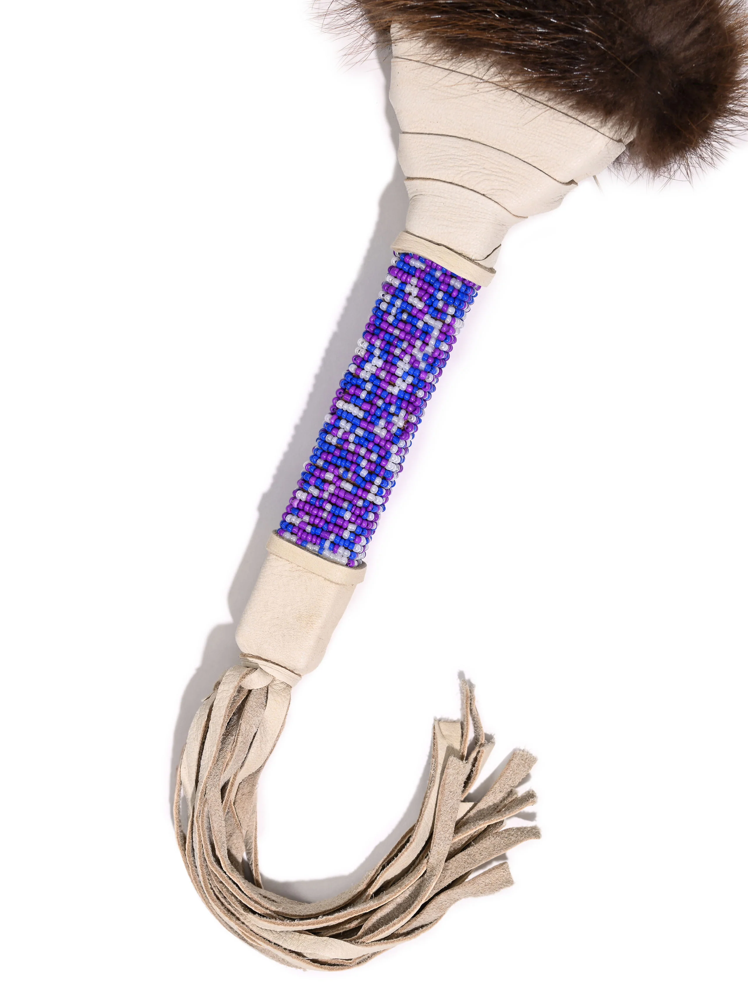 Sacred Prayer Feather Fan with Beaded Handle - Image 17