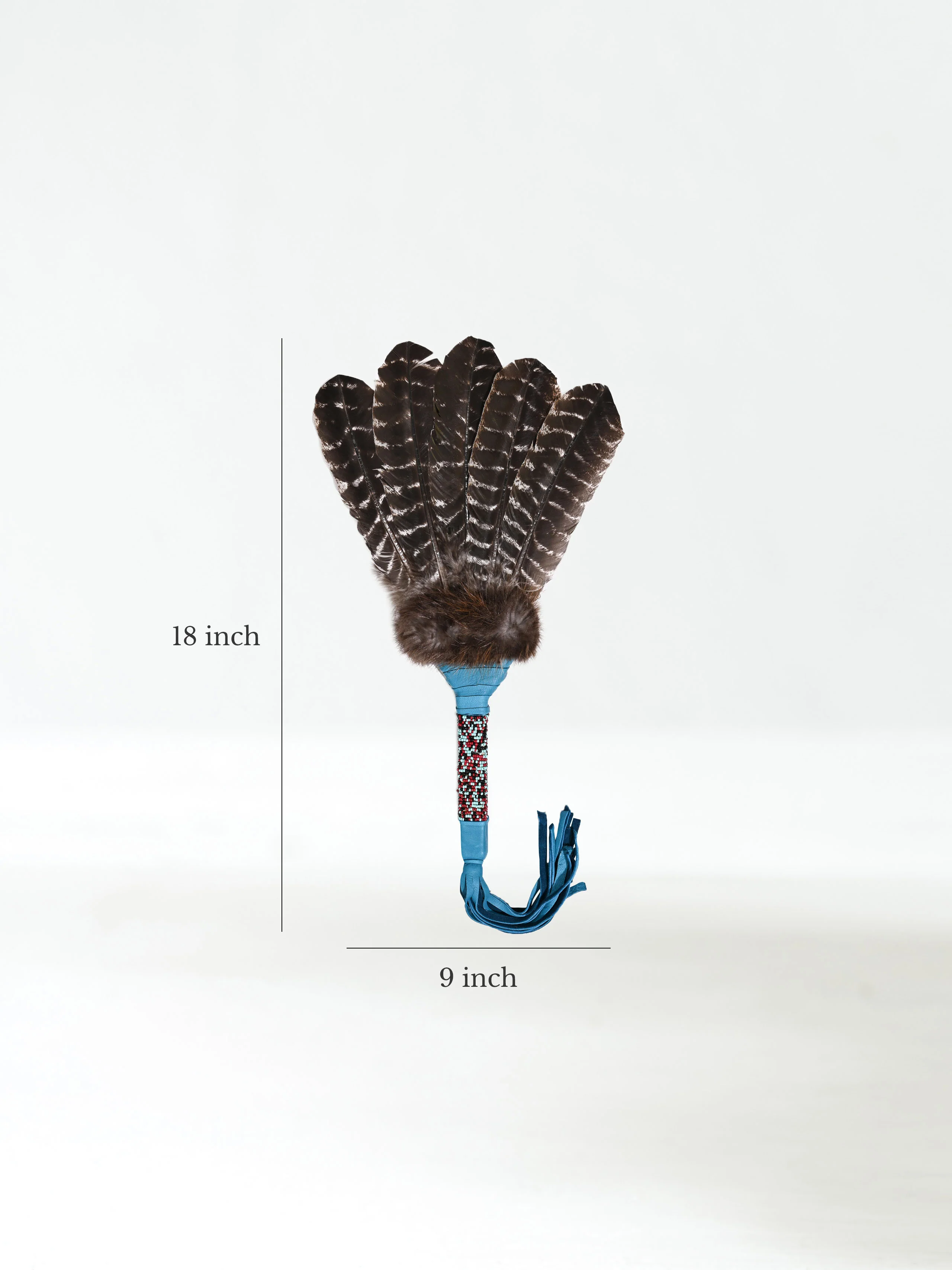 Sacred Prayer Feather Fan with Beaded Handle - Image 21