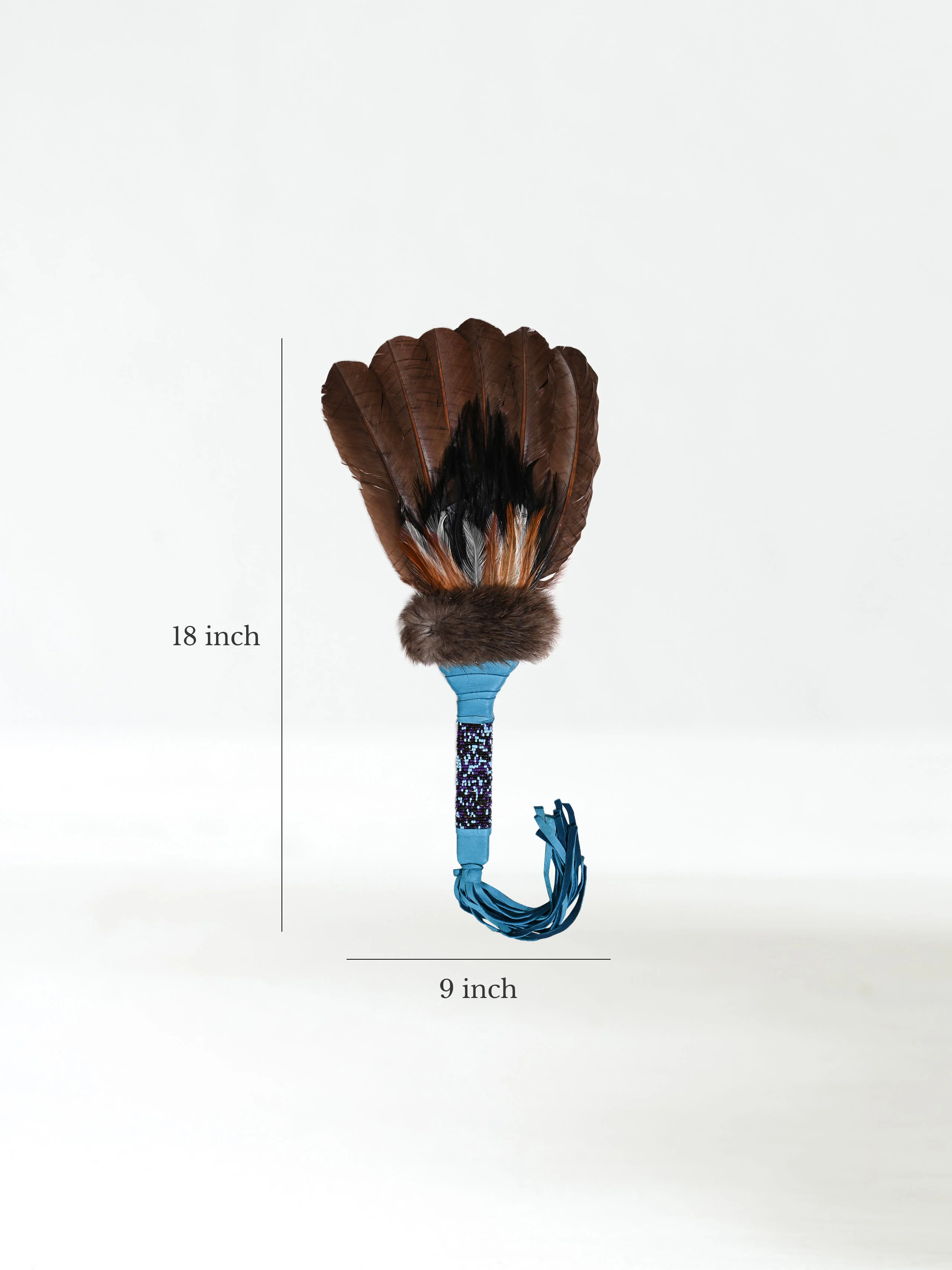 Sacred Prayer Feather Fan with Beaded Handle - Image 27