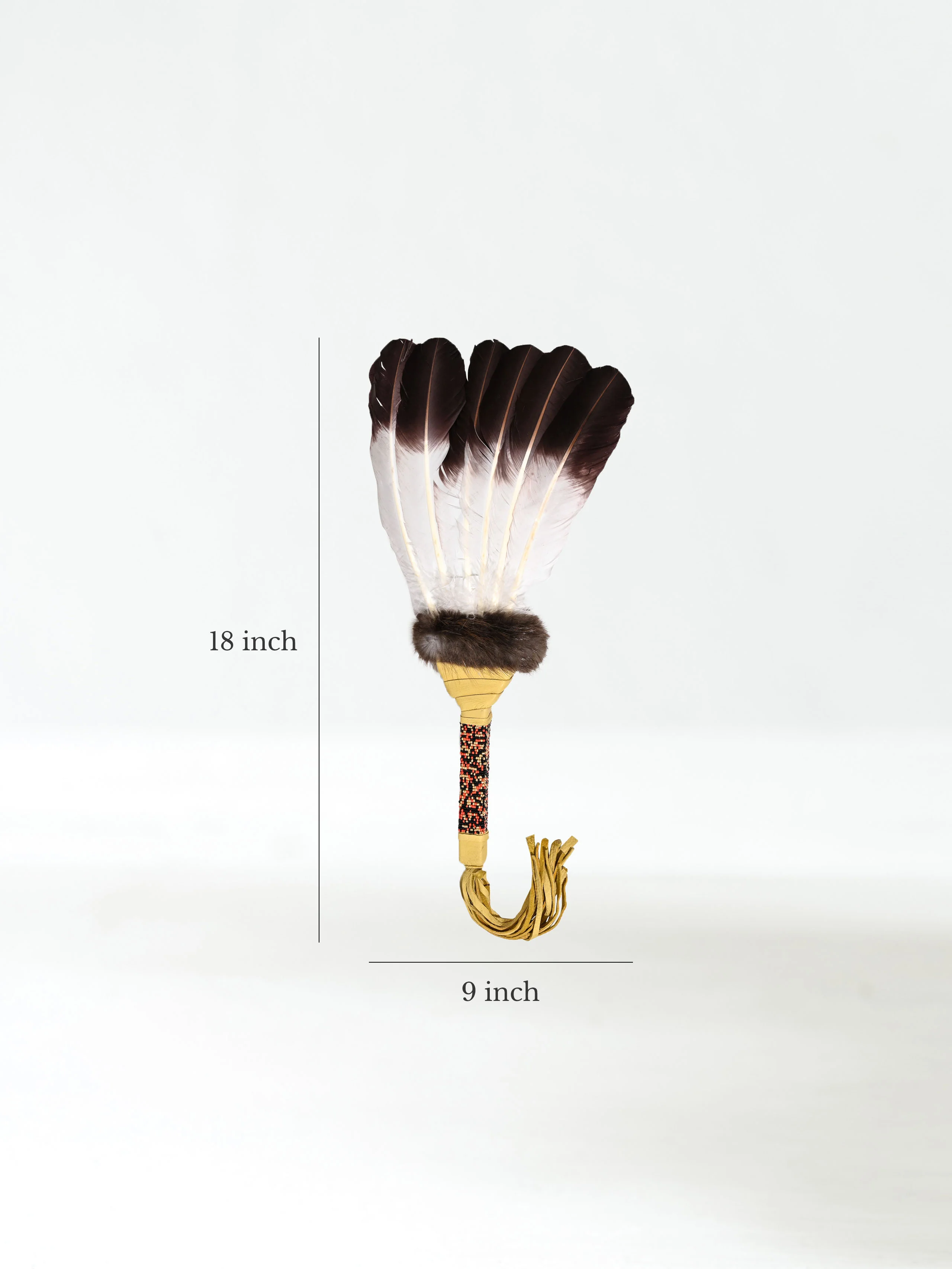 Sacred Prayer Feather Fan with Beaded Handle - Image 33
