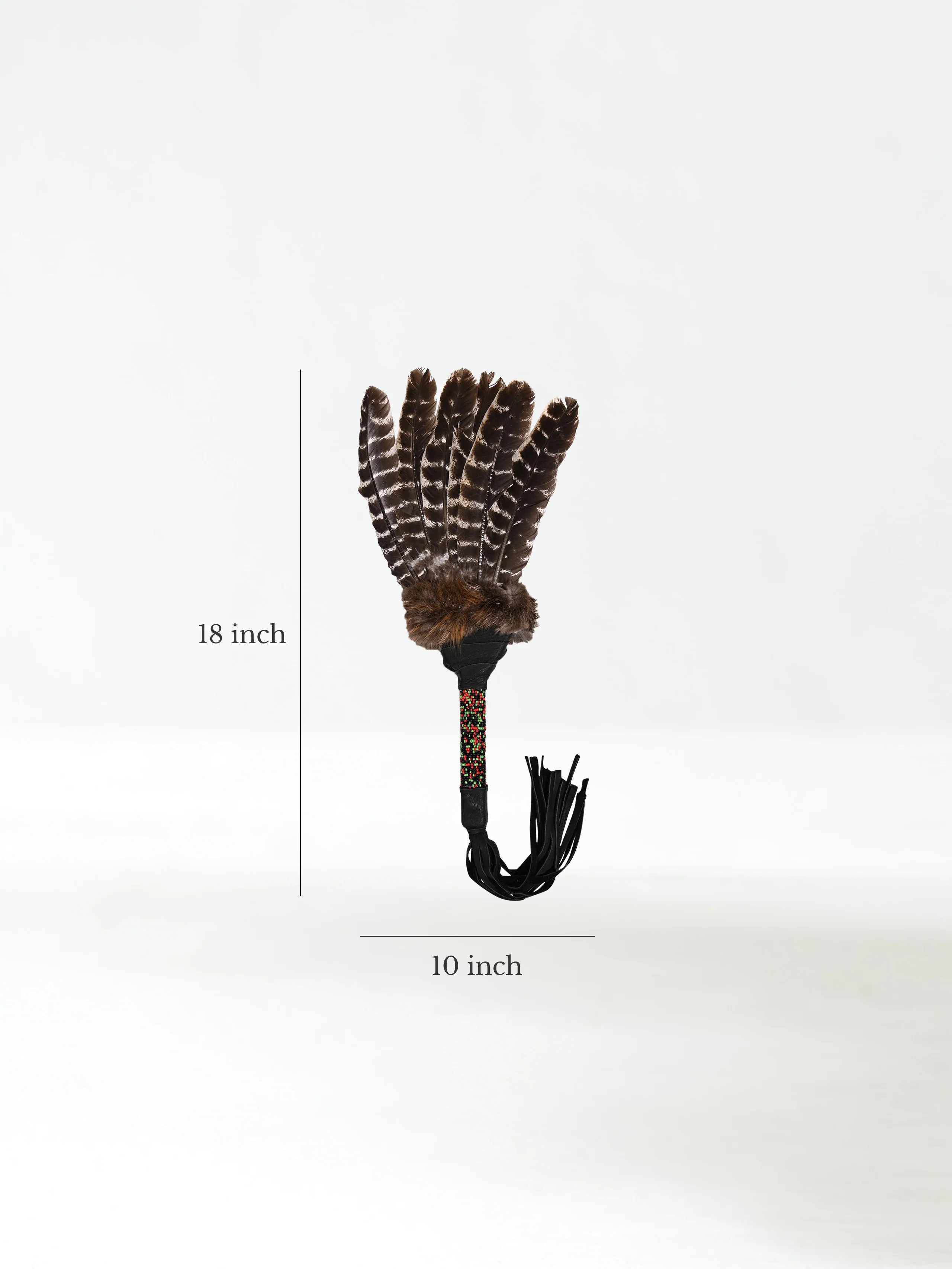 Sacred Prayer Feather Fan with Beaded Handle - Image 6