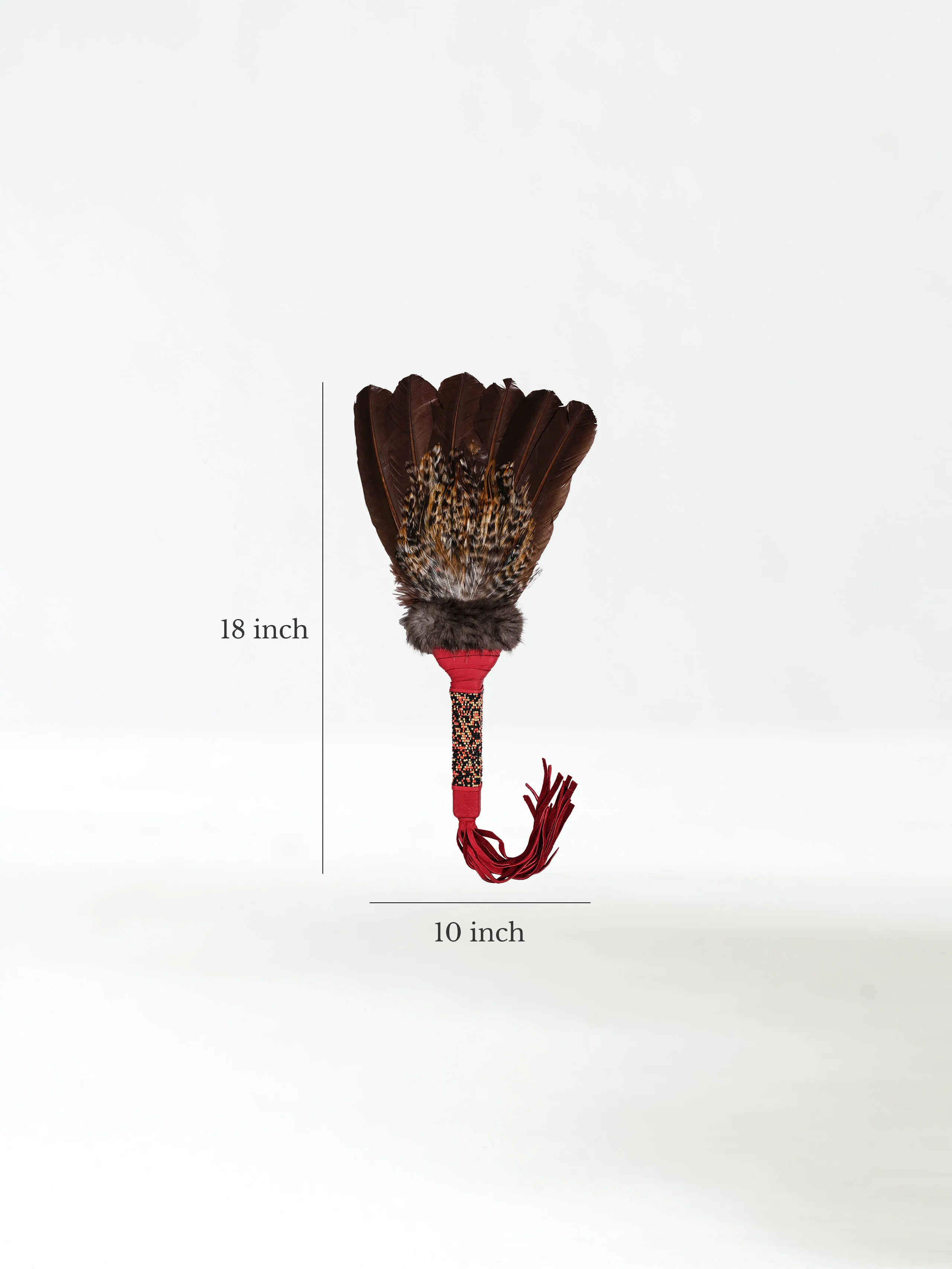 Sacred Prayer Feather Fan with Beaded Handle - Image 9