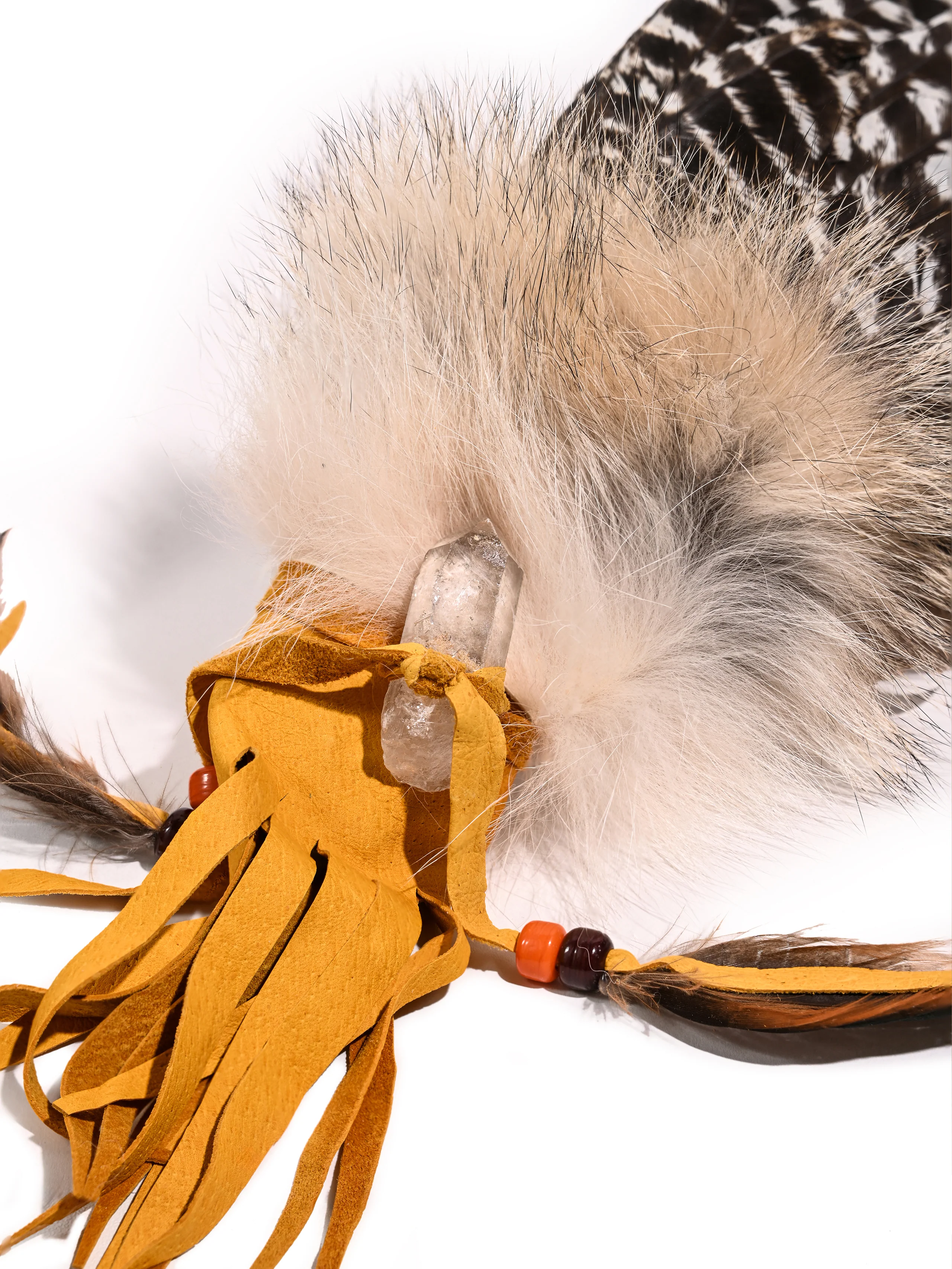Sacred Prayer Feather Fan with Quartz - Image 15