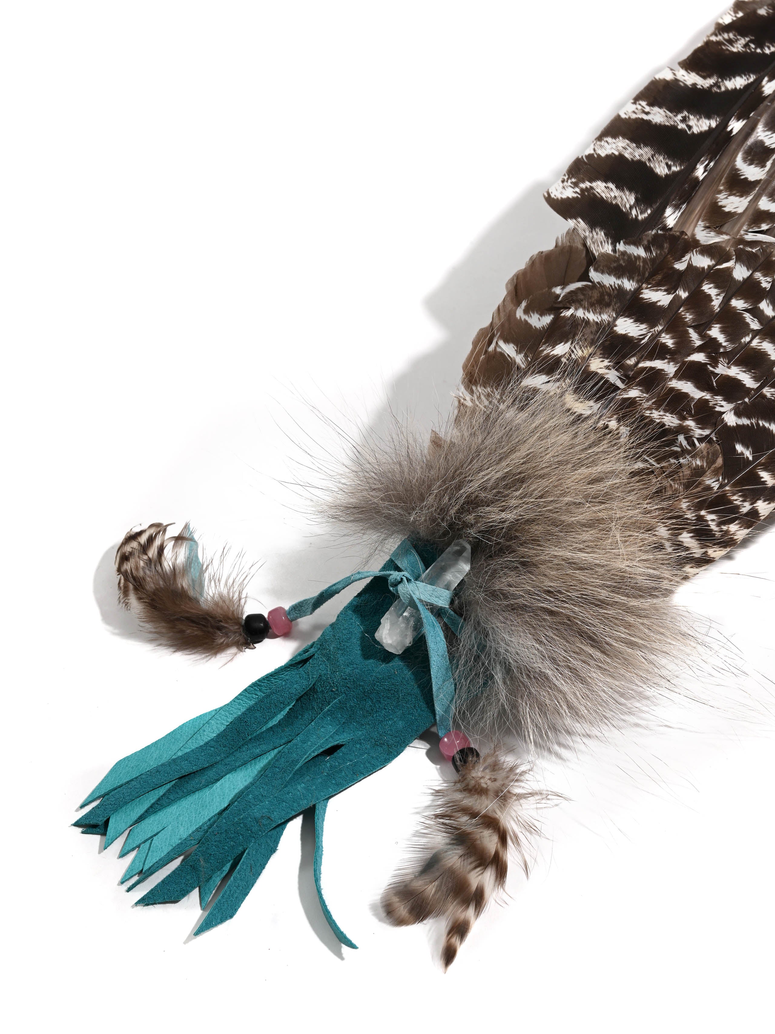 Sacred Prayer Feather Fan with Quartz - Image 23