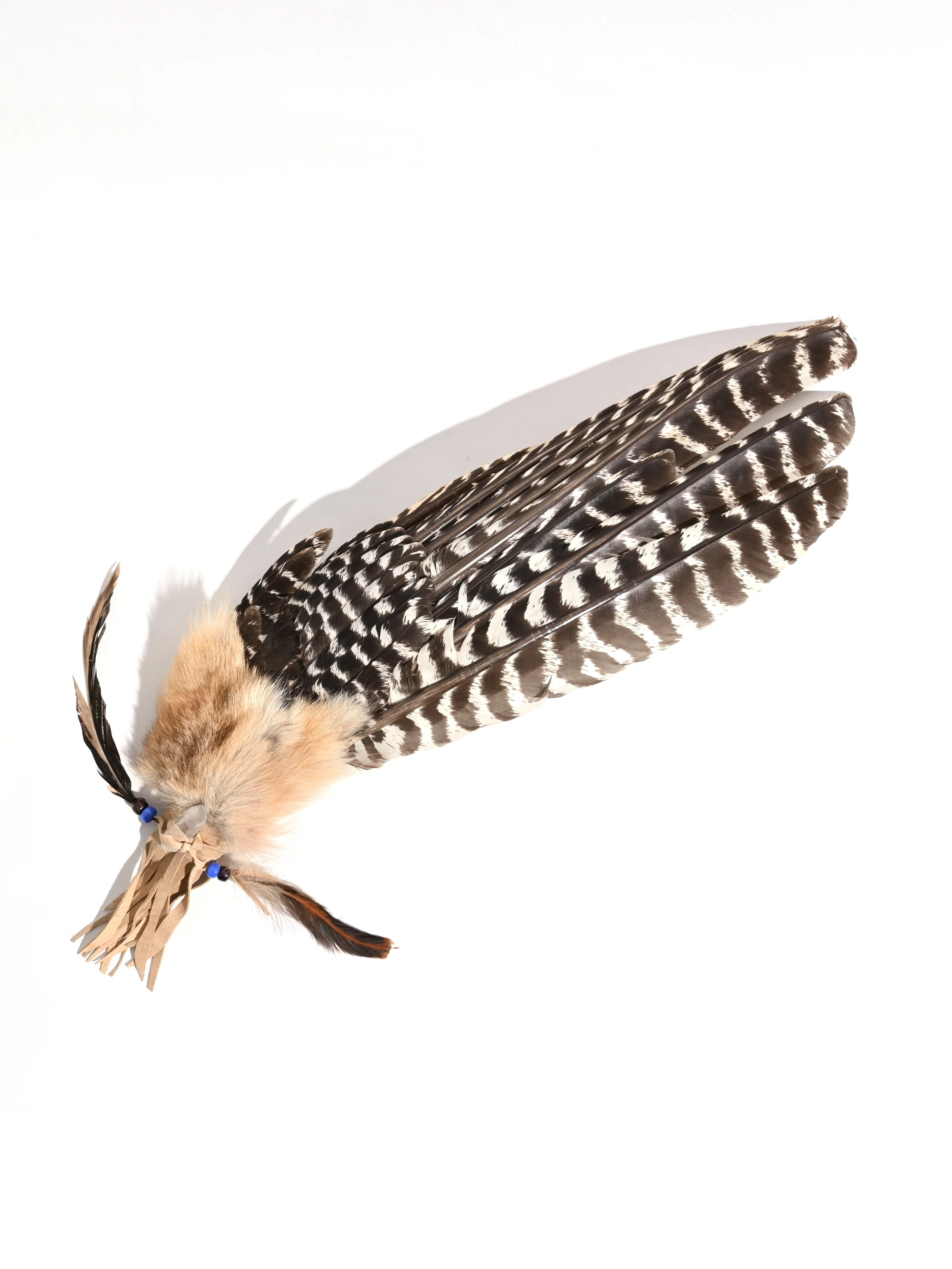 Sacred Prayer Feather Fan with Quartz - Image 3