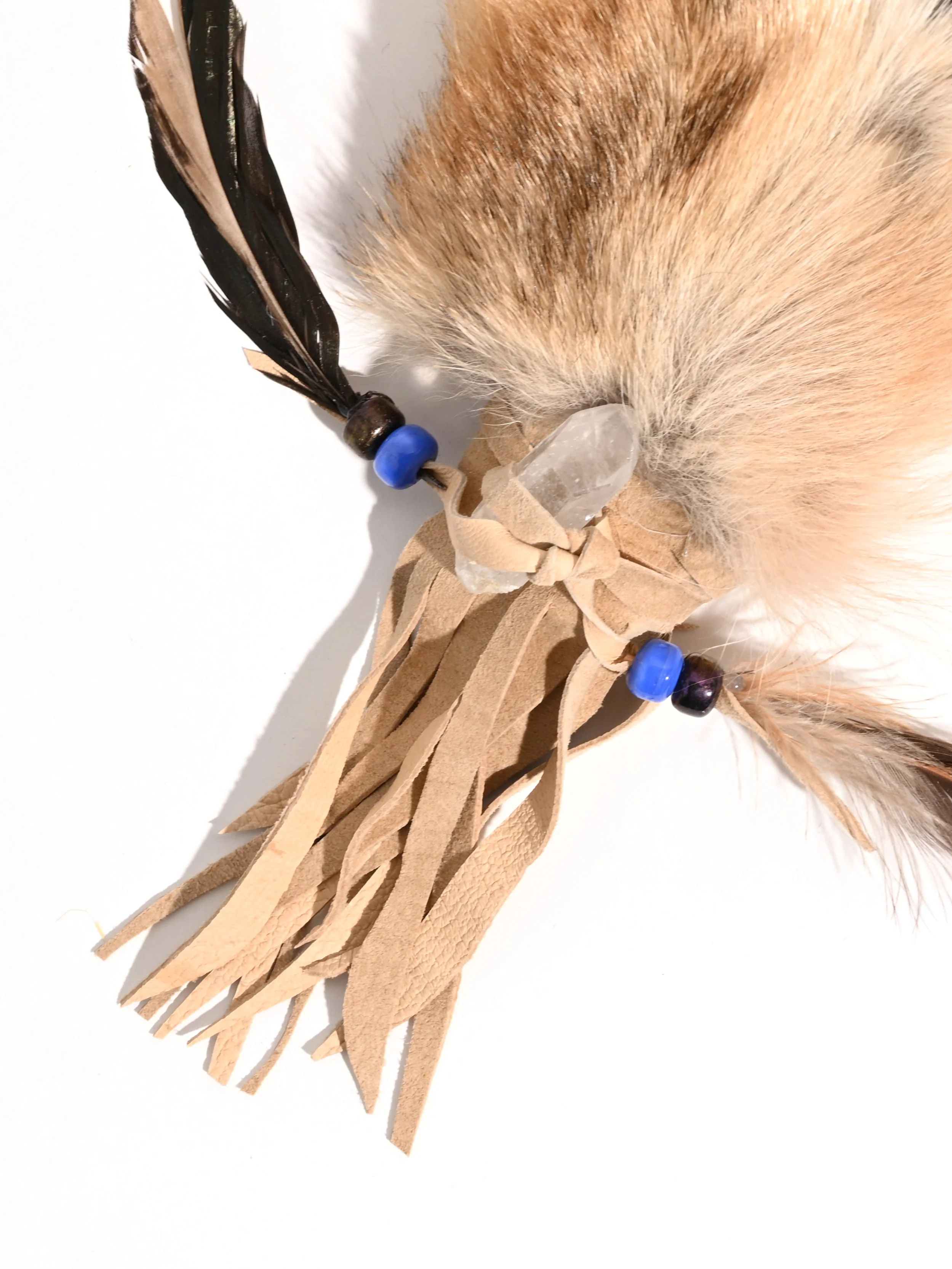 Sacred Prayer Feather Fan with Quartz - Image 4
