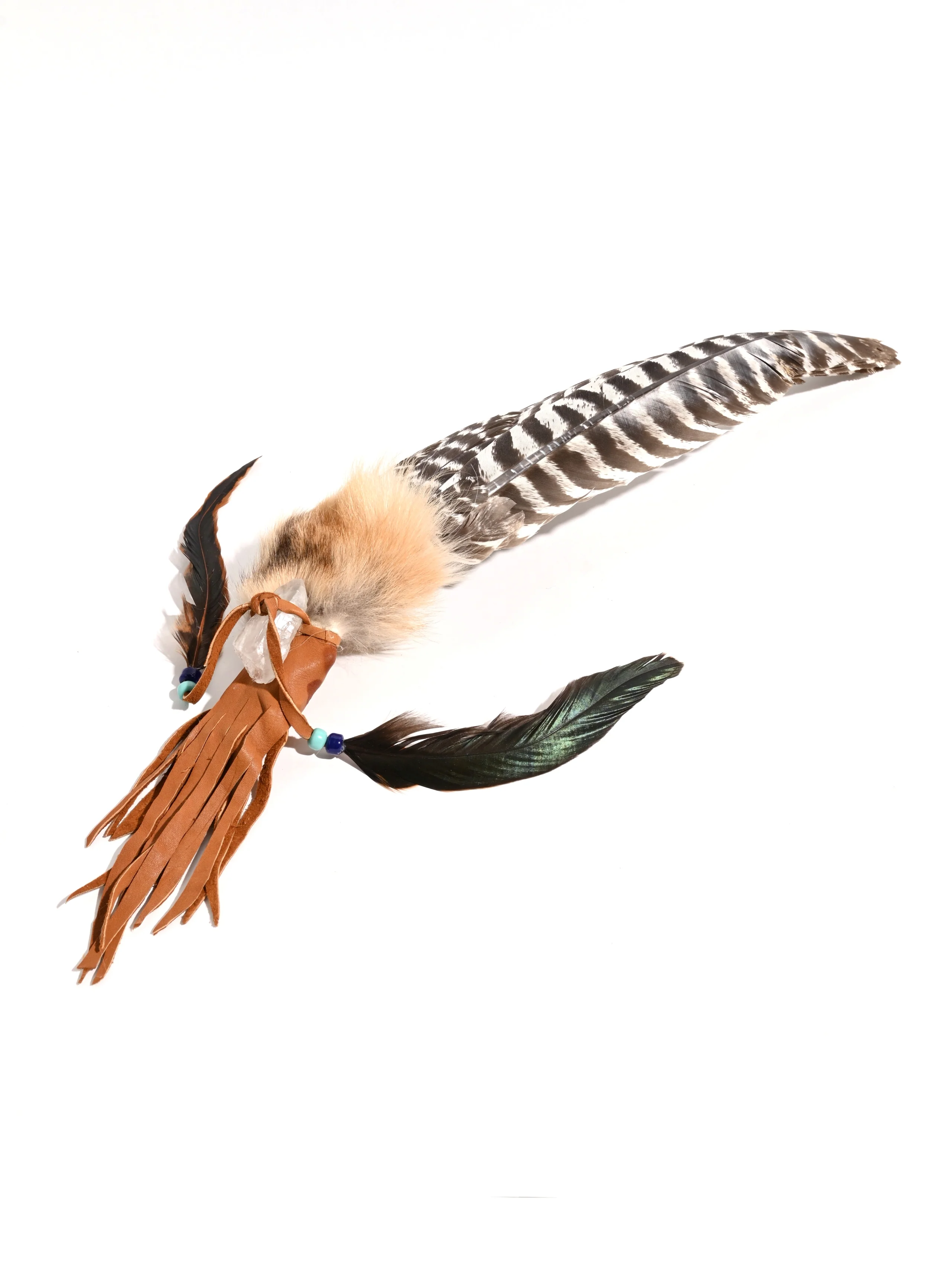 Sacred Prayer Feather Fan with Quartz - Image 6