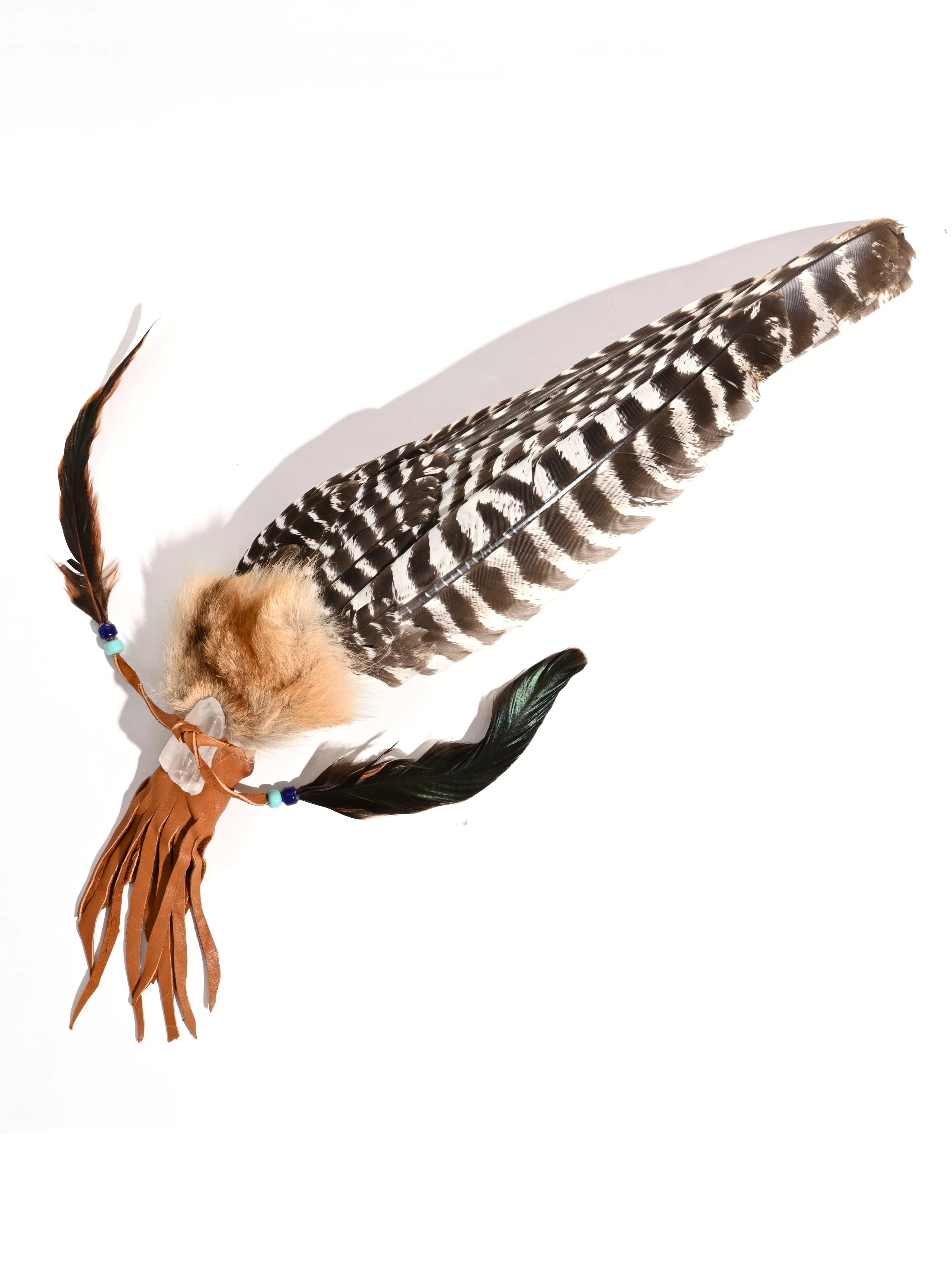 Sacred Prayer Feather Fan with Quartz - Image 7
