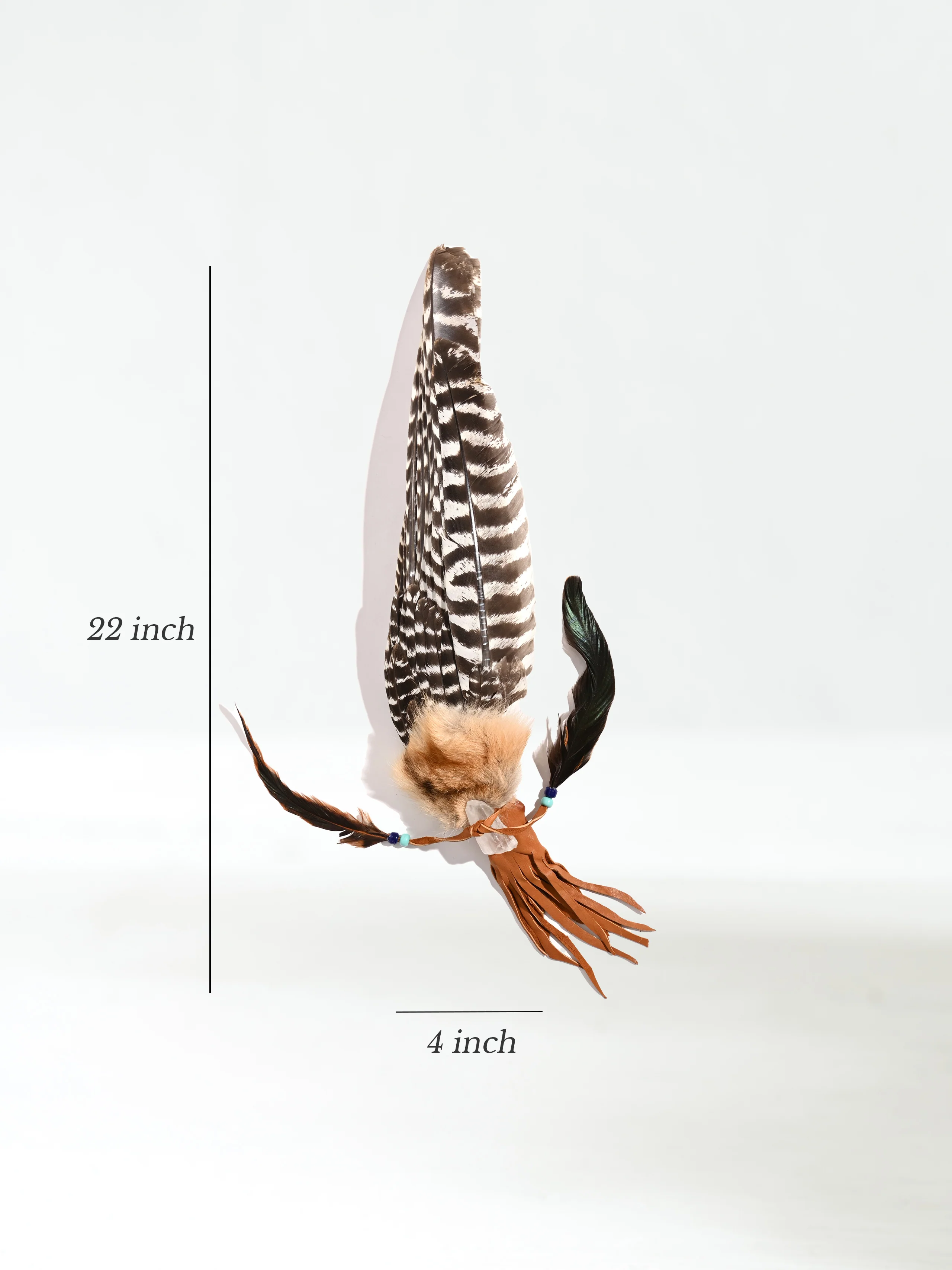 Sacred Prayer Feather Fan with Quartz - Image 9