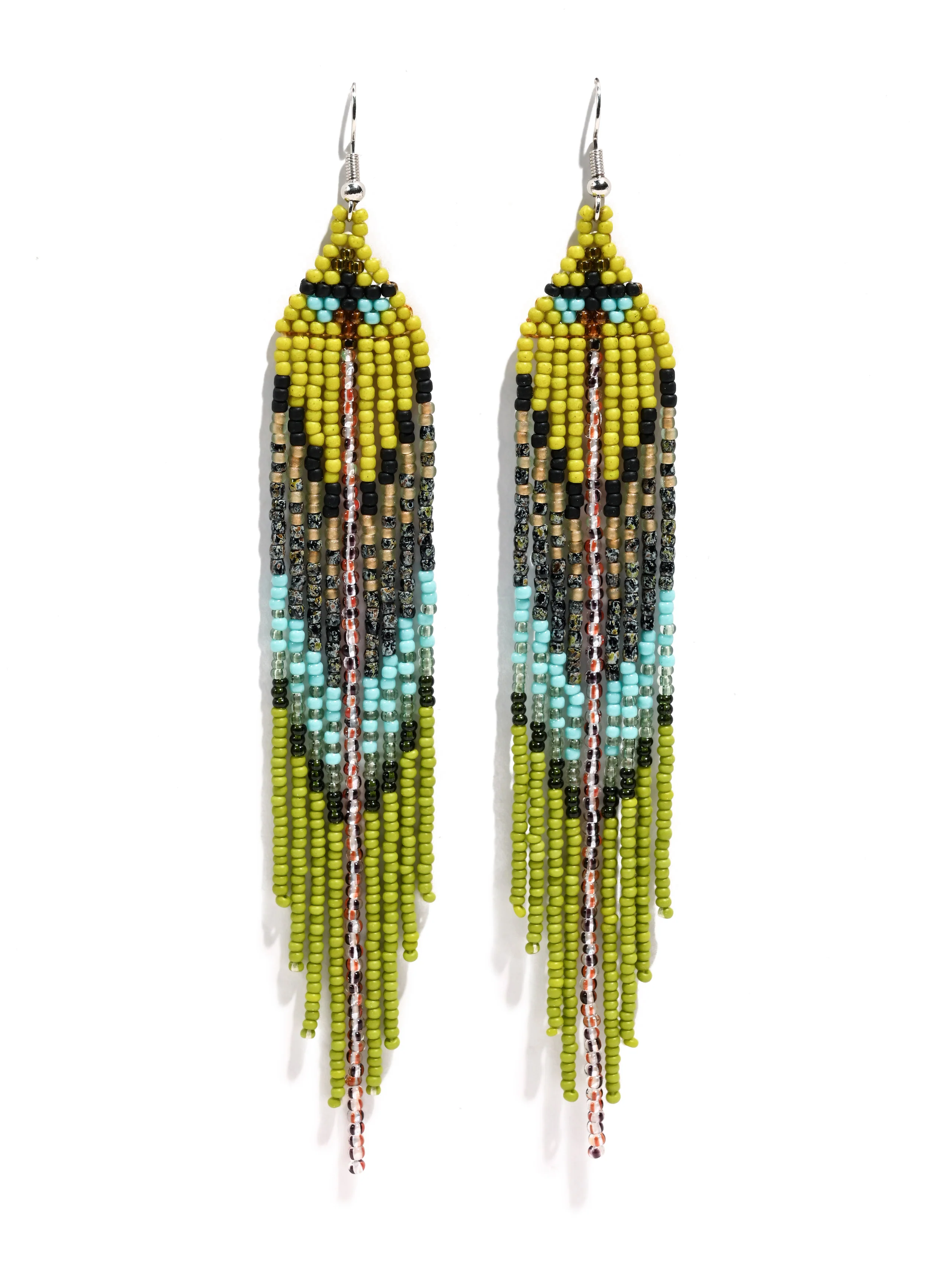 Turtle In The Clouds Beaded Earrings - Image 2