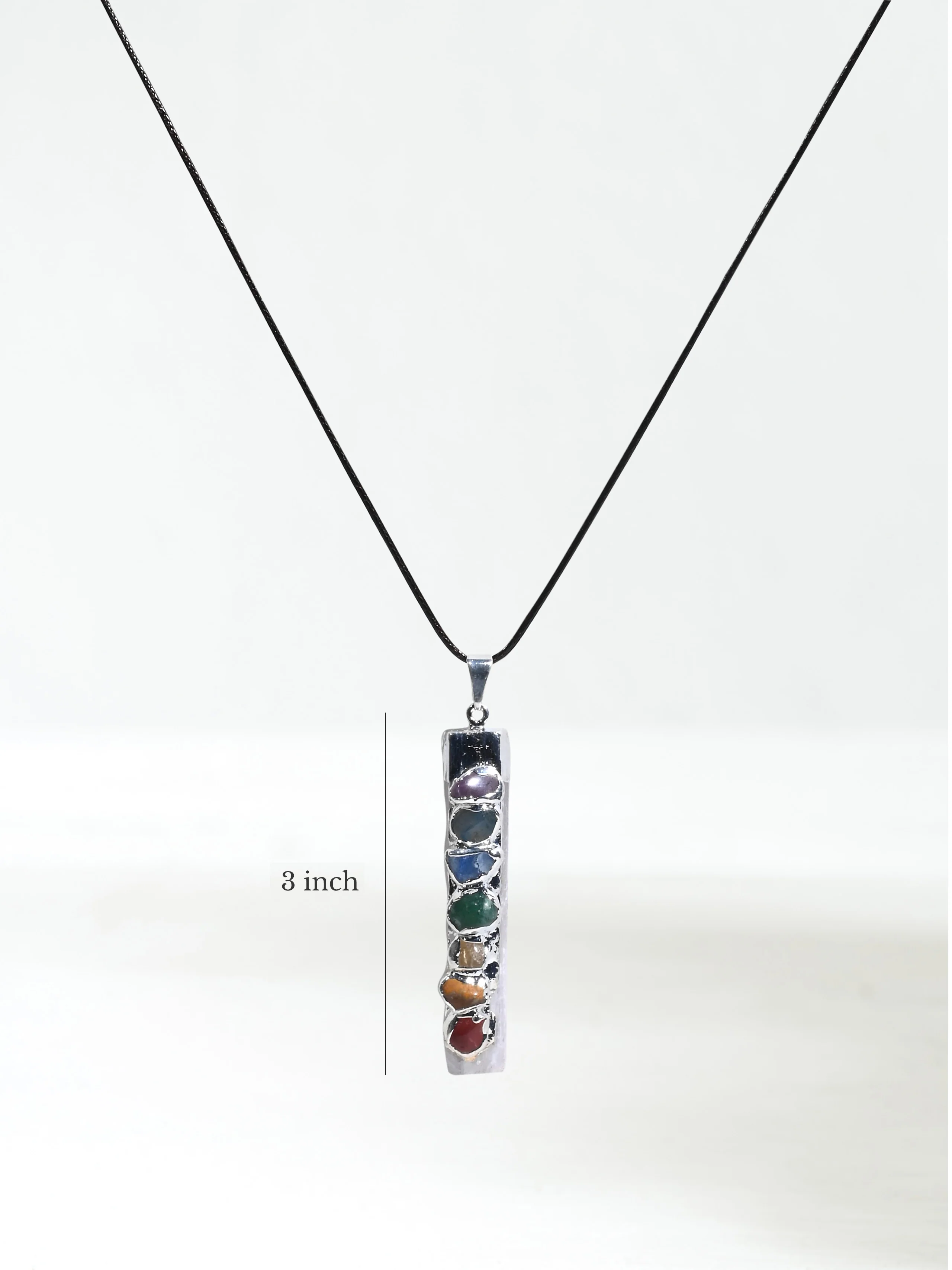 Seven Chakra Crystal Pendant - Selenite - Image 8