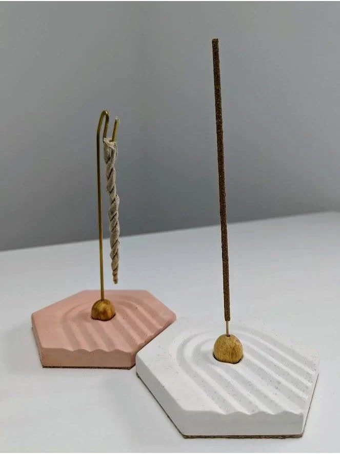 Hexahedron Concrete Incense Burner - Image 11