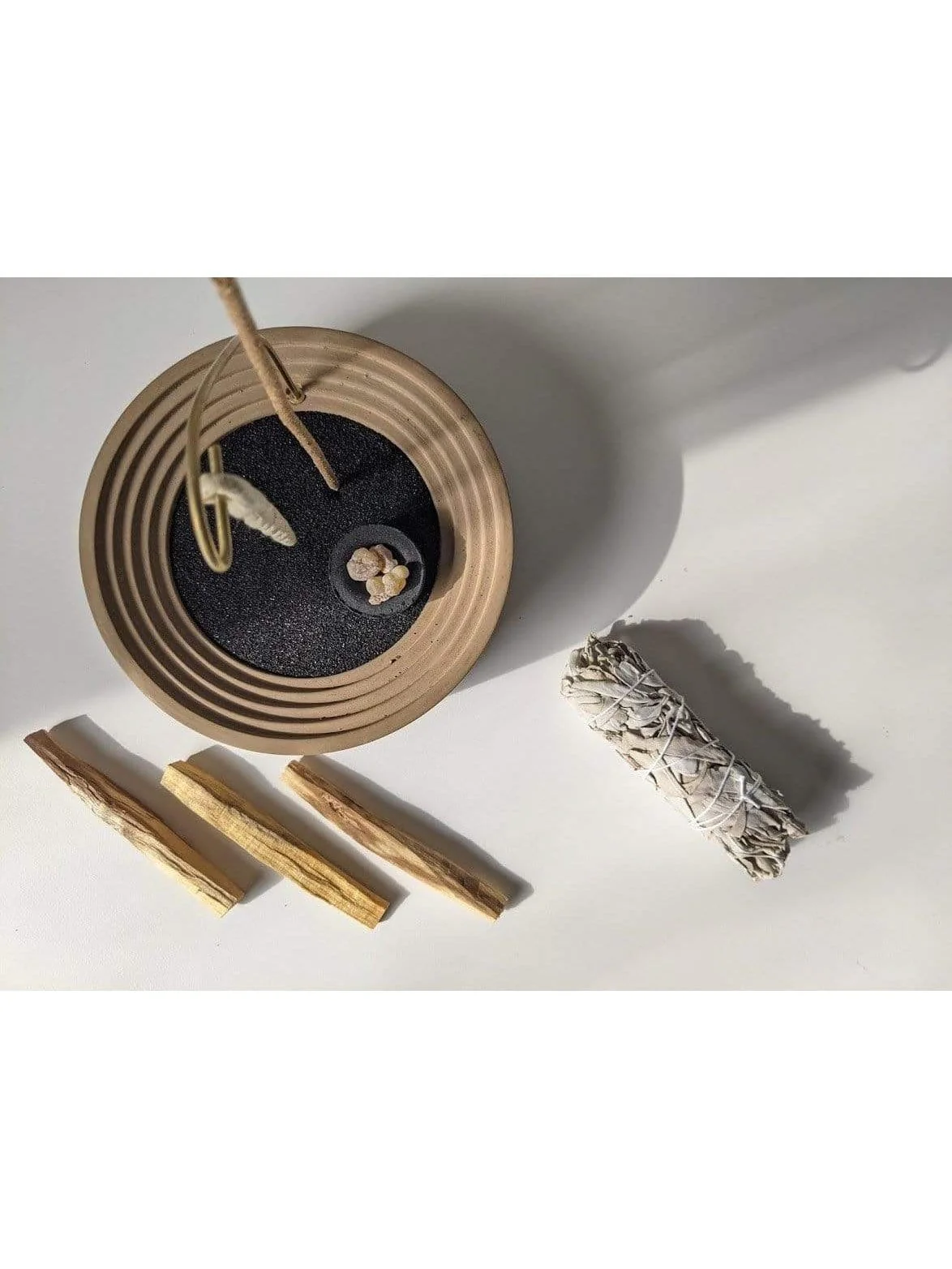 Concentric Bands Concrete Incense Burner - Image 13