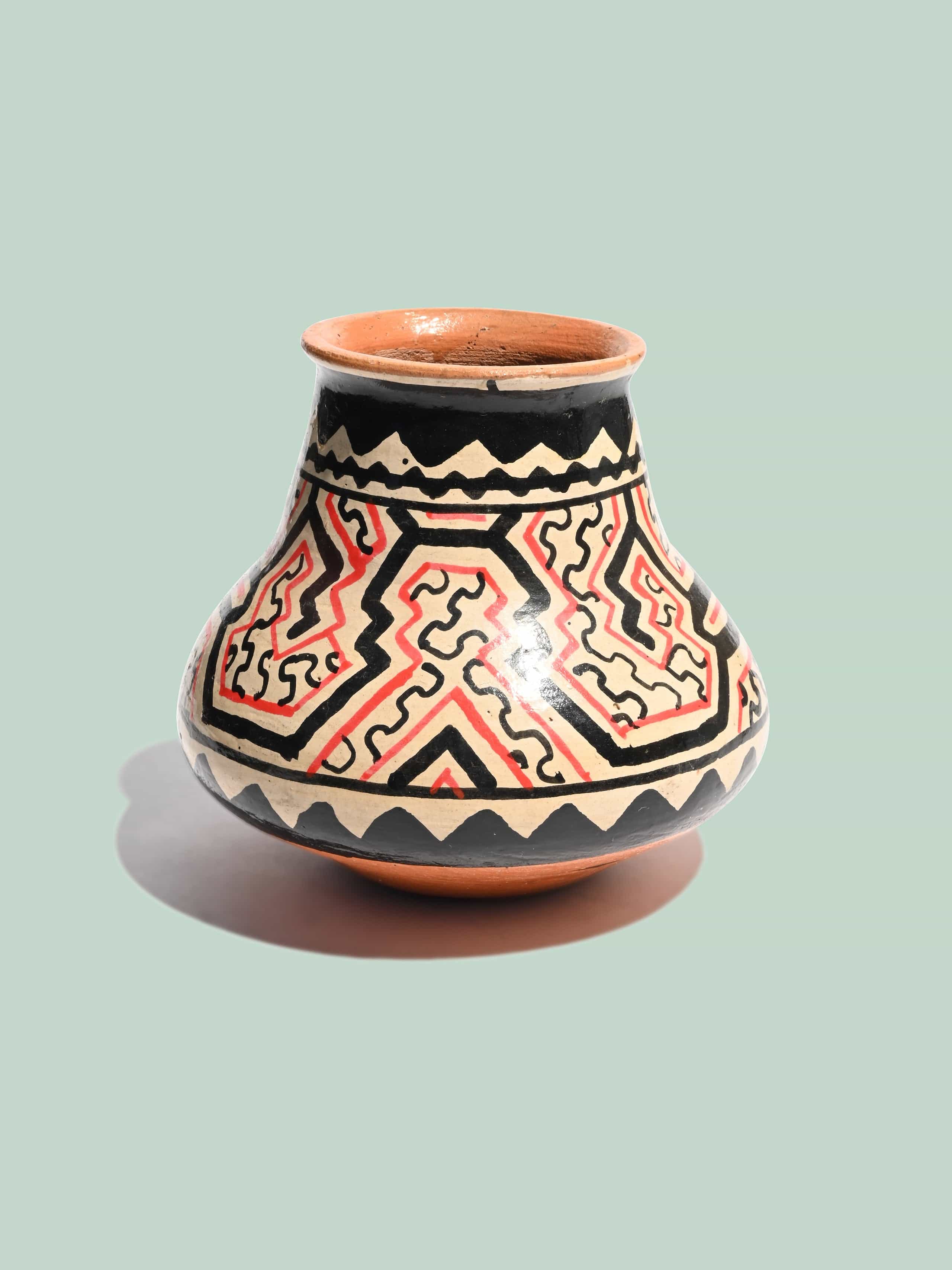 Shipibo Amazon Jungle Ceramic Vase - Image 2