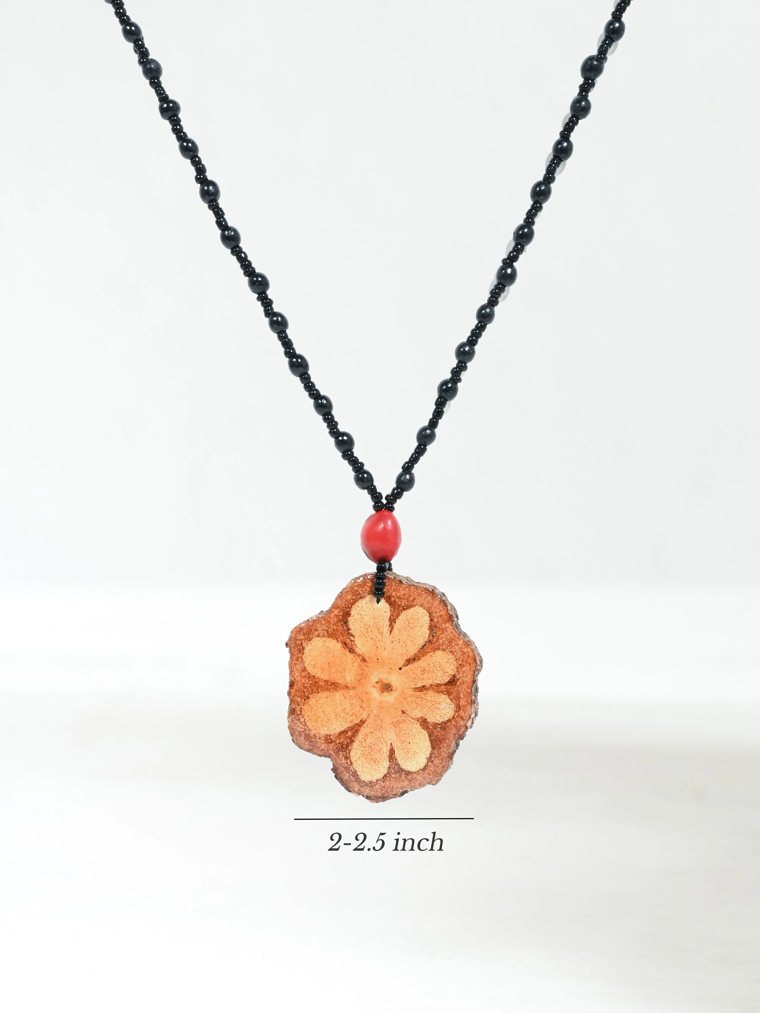 Shipibo Amazon Seed Bead Necklace - Ayahuasca Vine Pendant - Image 8