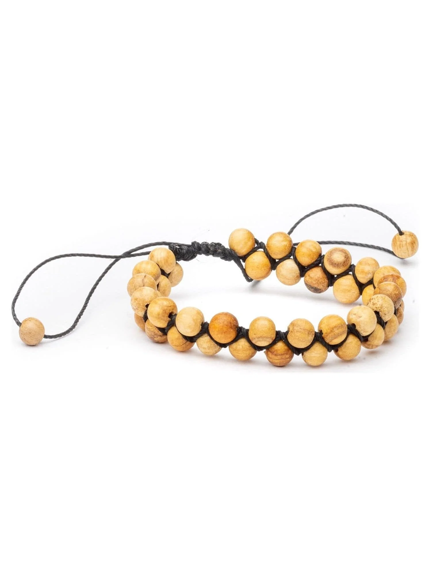 Shipibo Palo Santo Bead Bracelet - Adjustable - Image 6