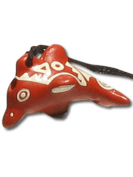 Singing Dolphin Clay Whistle on Cord - Image 5