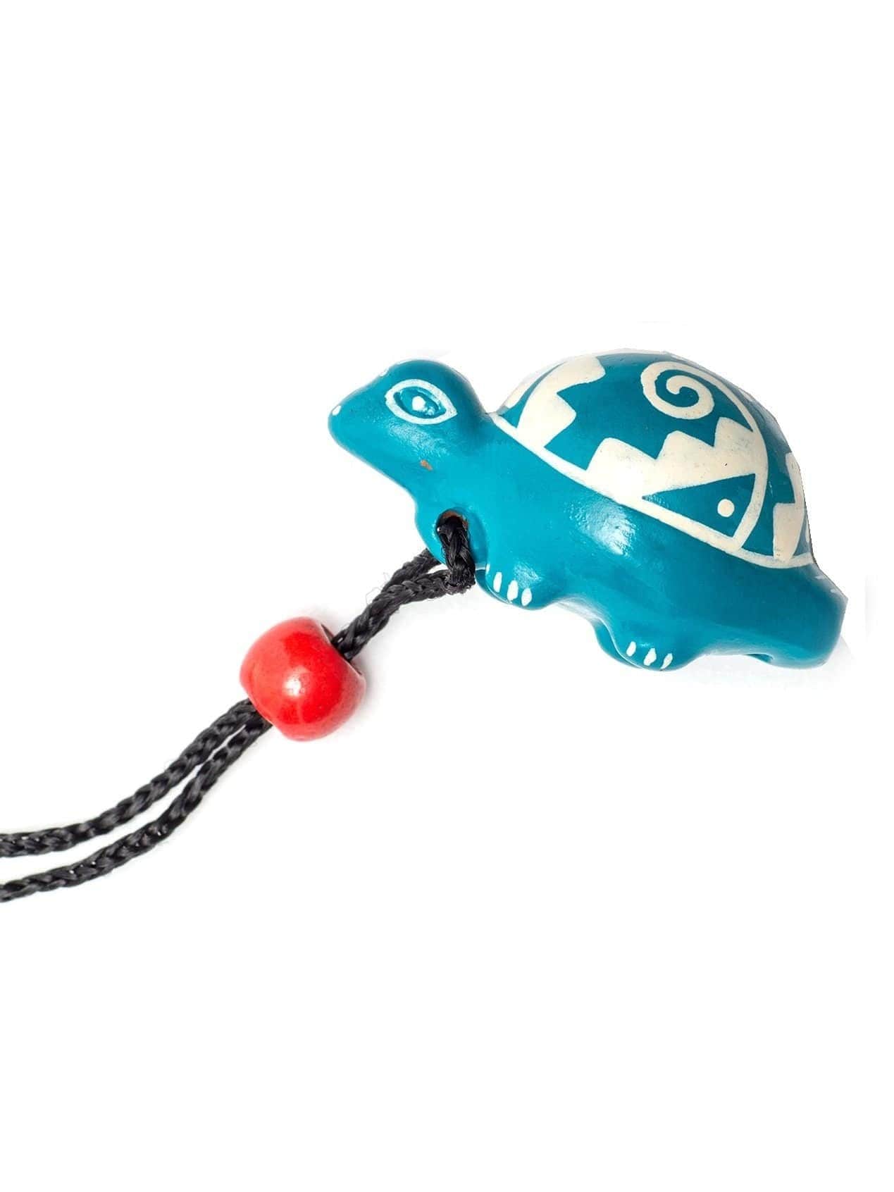 Singing Turtle Clay Whistle on Cord - Image 3