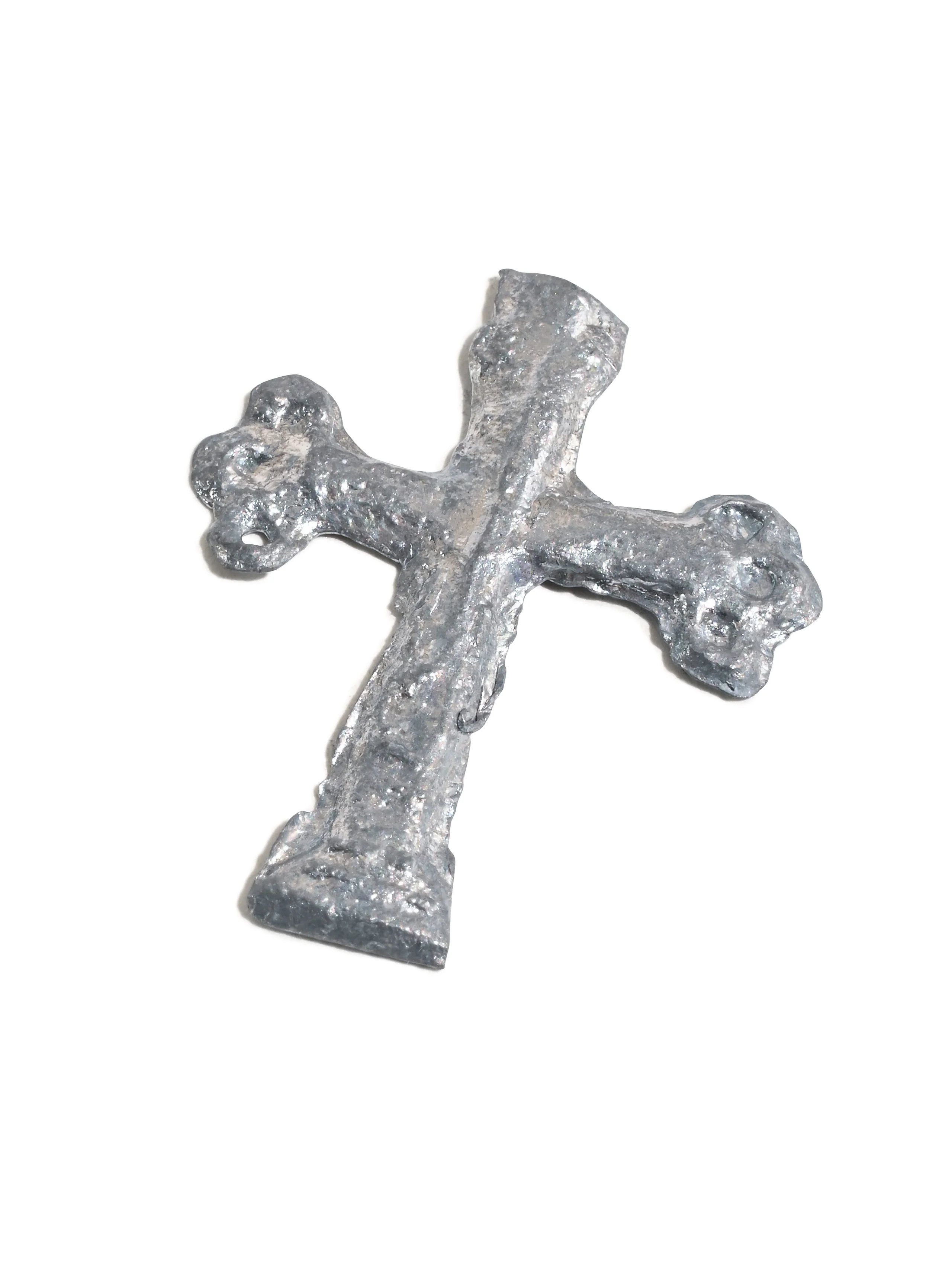 Small Lead Cross Charm - Image 2