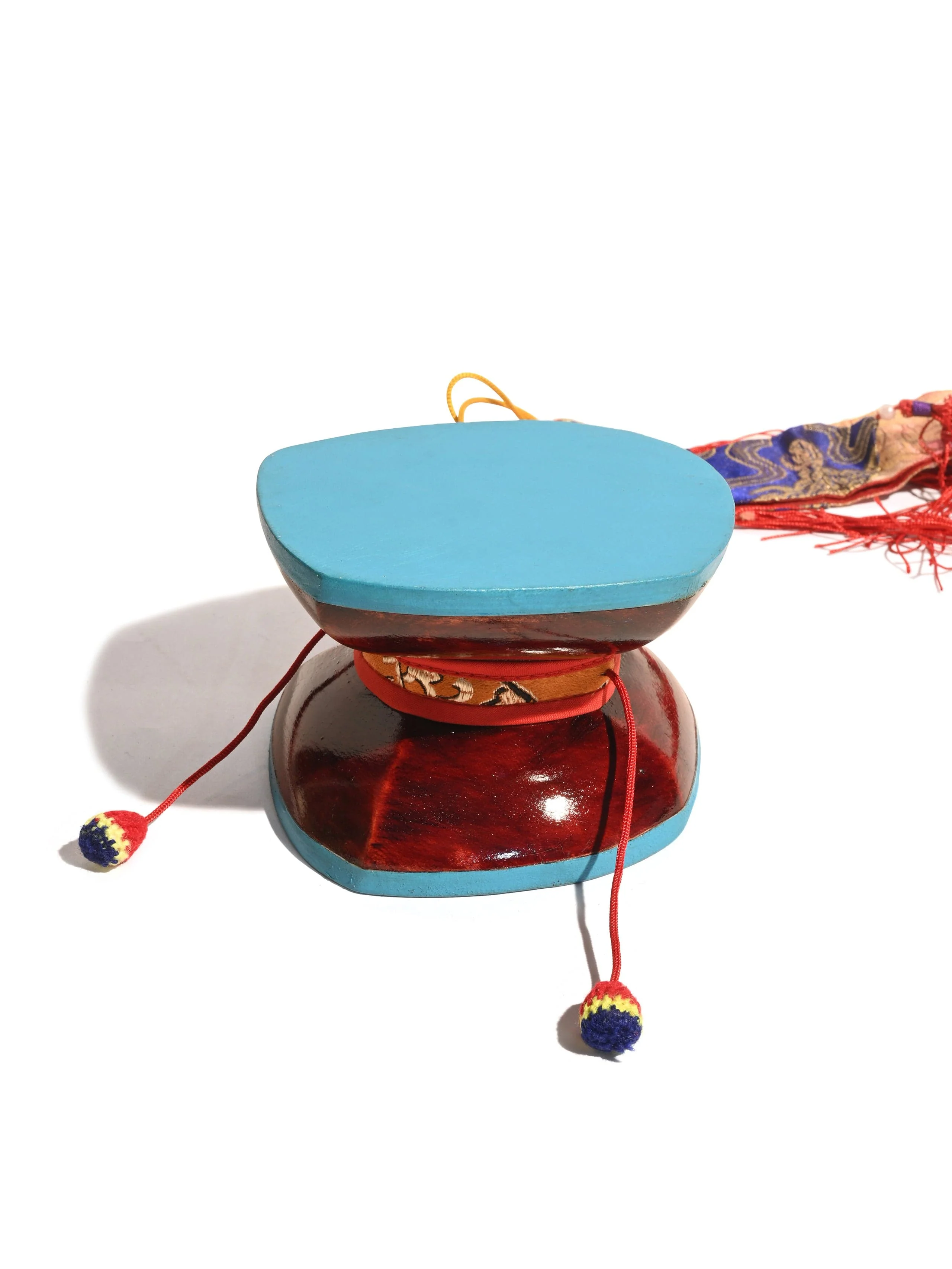 Small Tibetan Chod Damaru Hand Drum - Image 2