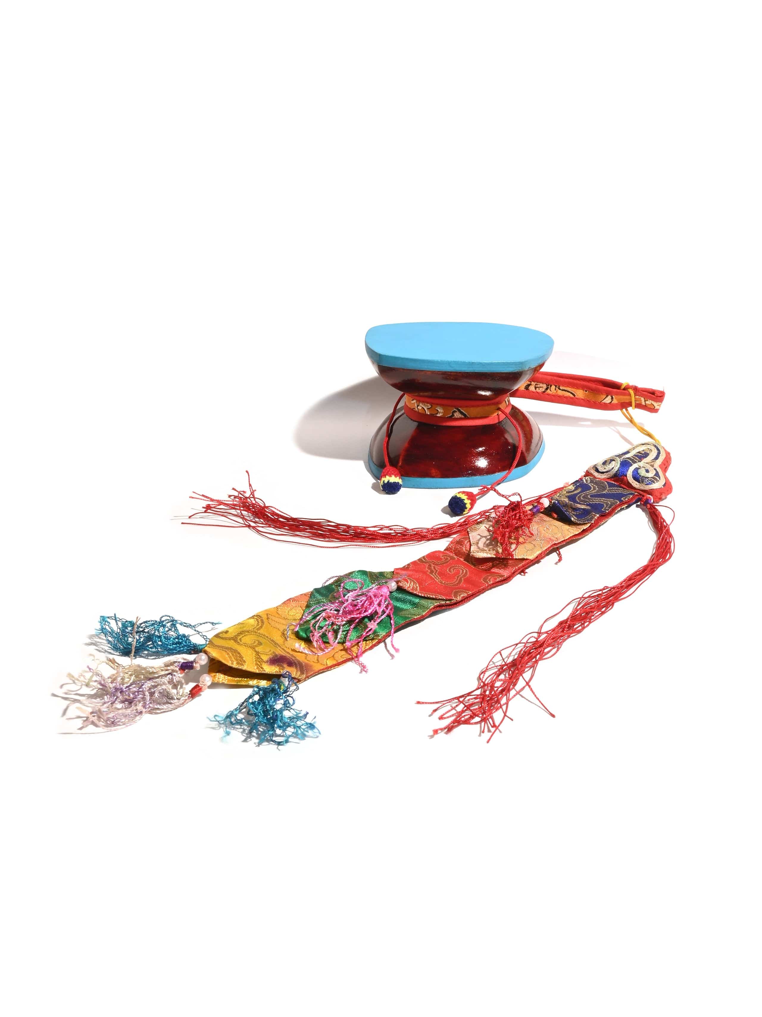 Small Tibetan Chod Damaru Hand Drum - Image 3