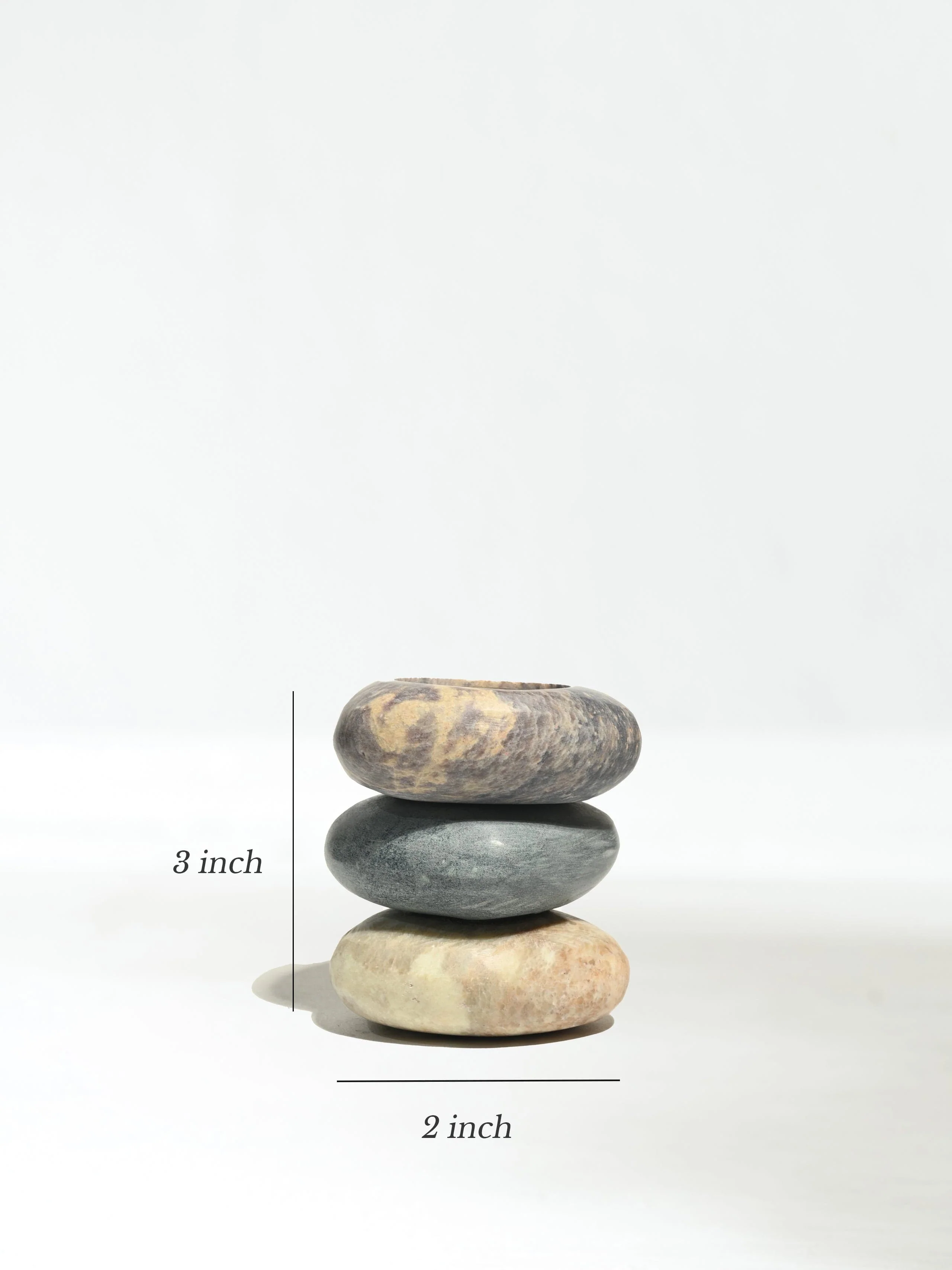 Stacked Stone Tea Light Holder - Image 3