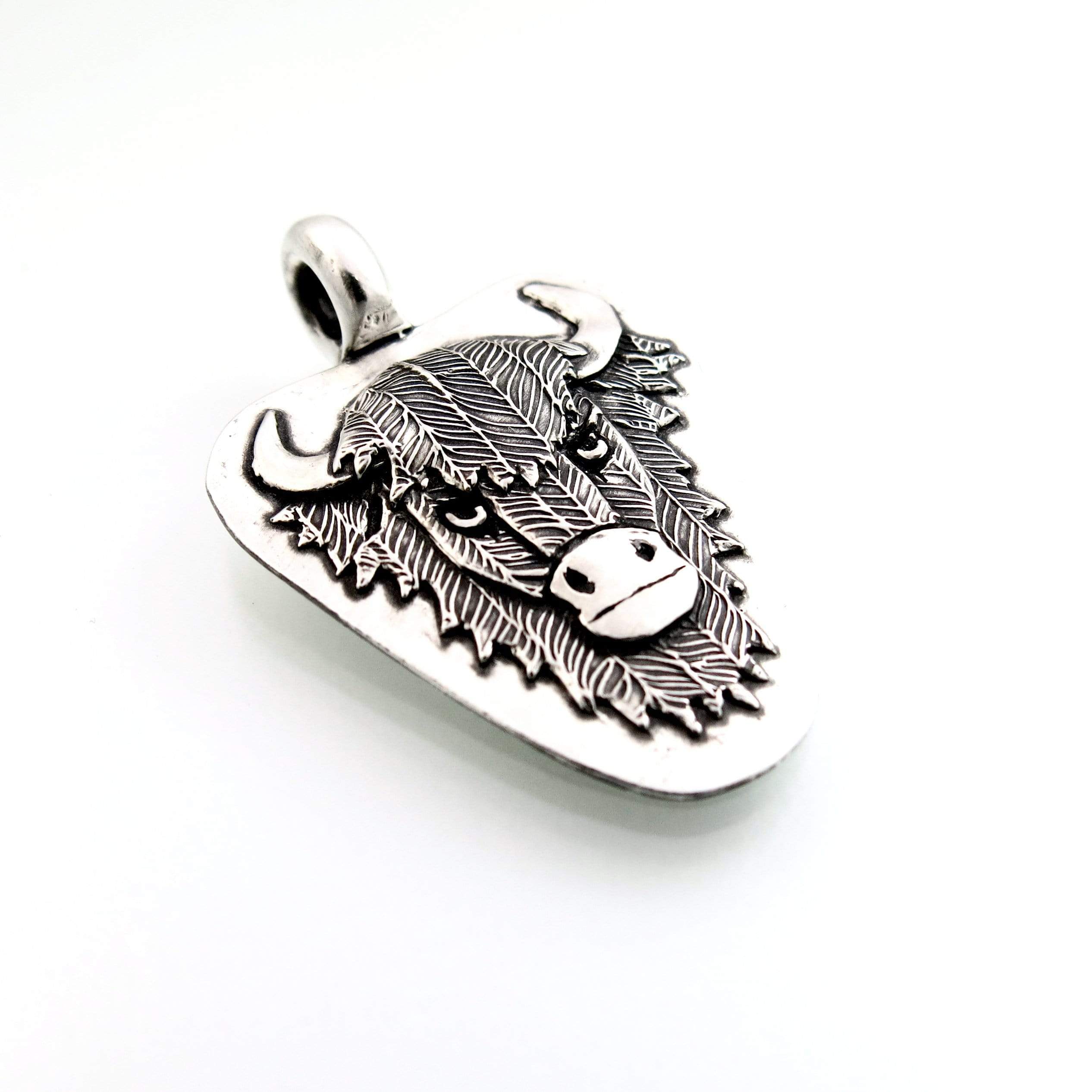Sterling Silver Bison Totem Pendant - Image 2