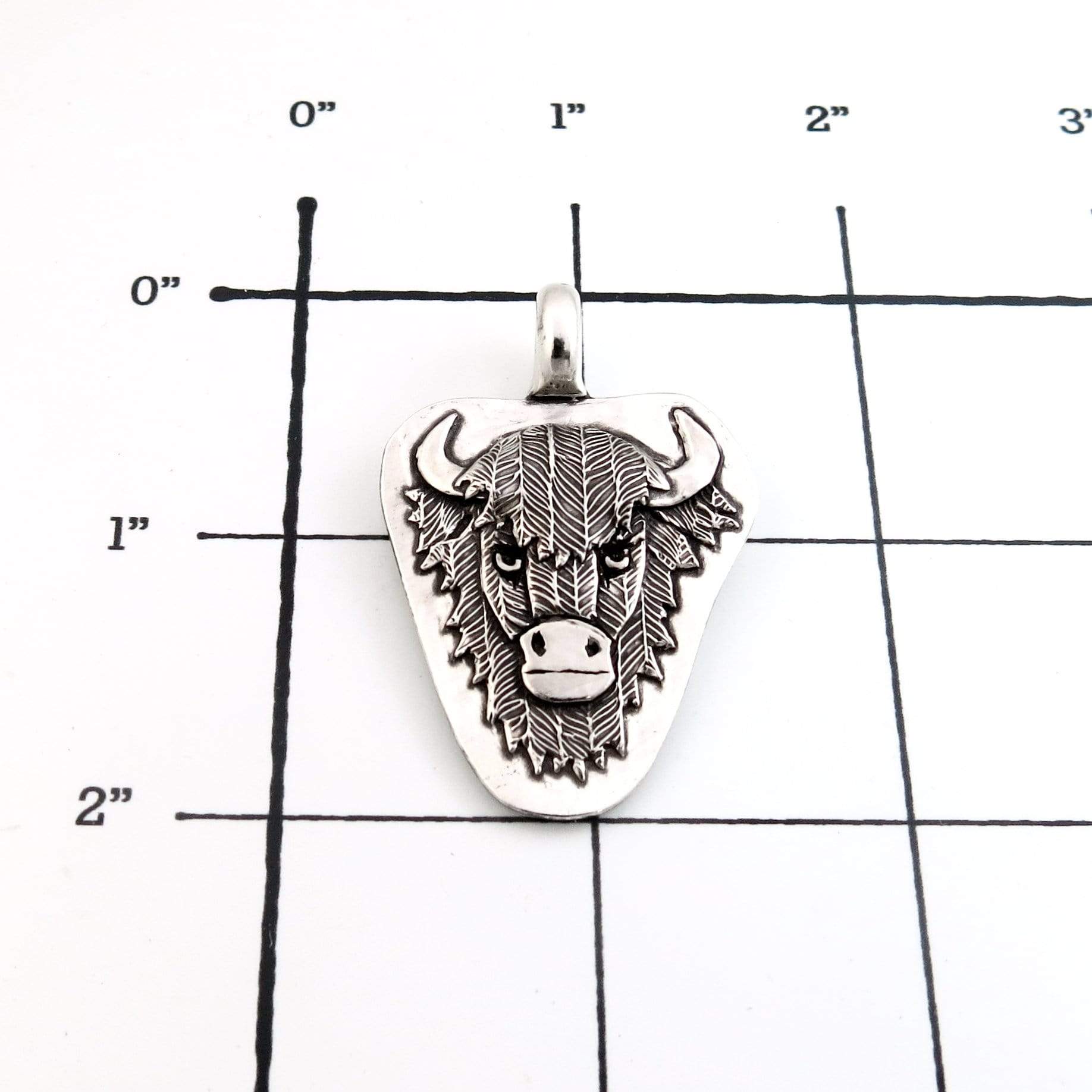 Sterling Silver Bison Totem Pendant - Image 3