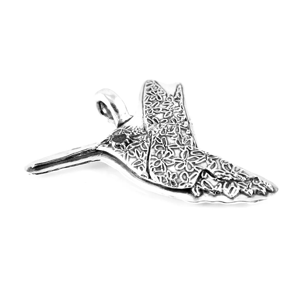 Fine Silver Hummingbird Totem Pendant - Image 2