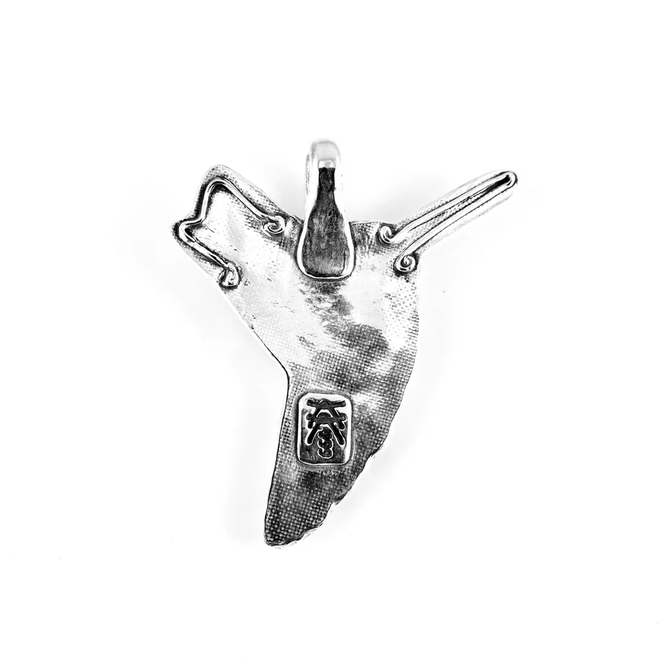 Fine Silver Hummingbird Totem Pendant - Image 3