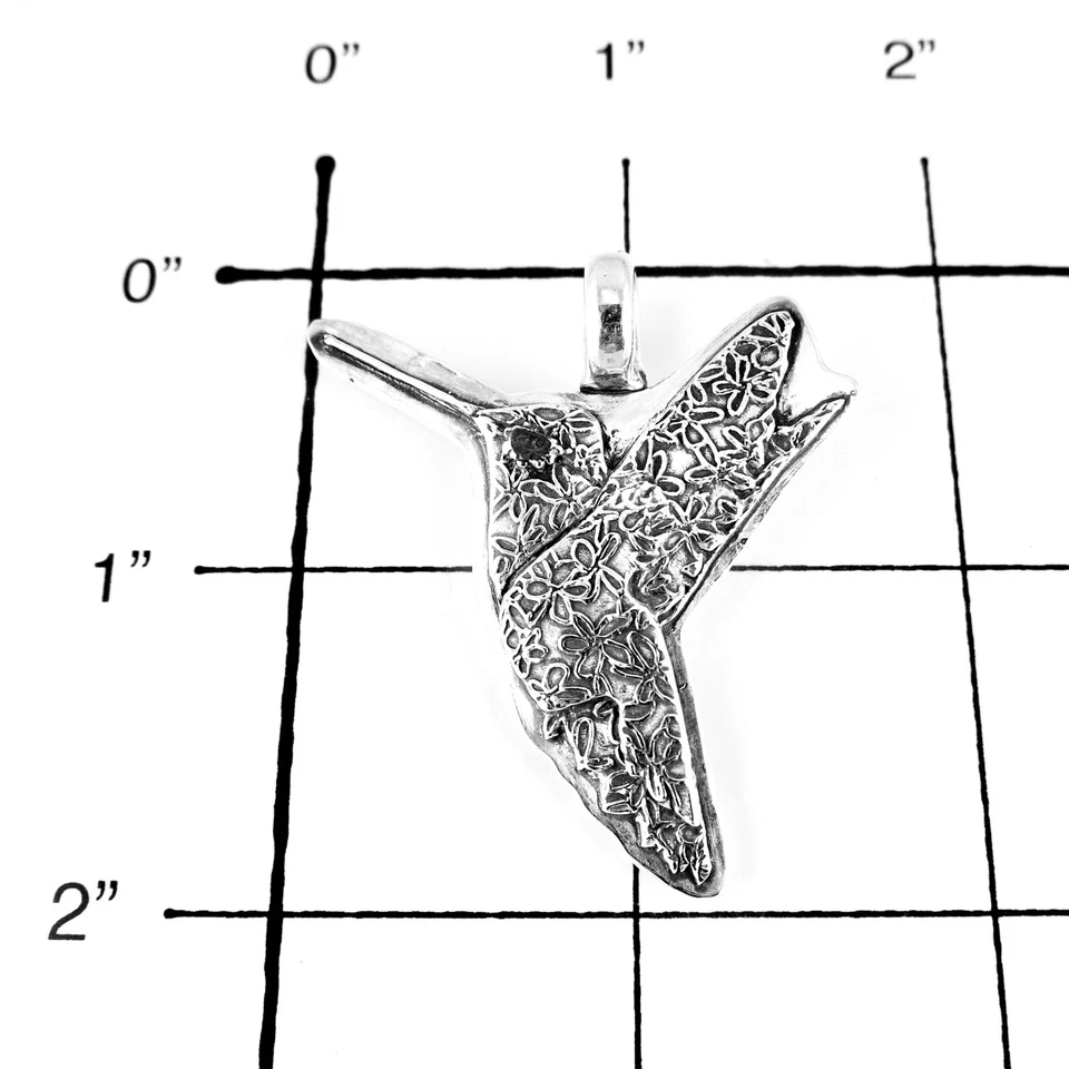 Fine Silver Hummingbird Totem Pendant - Image 4