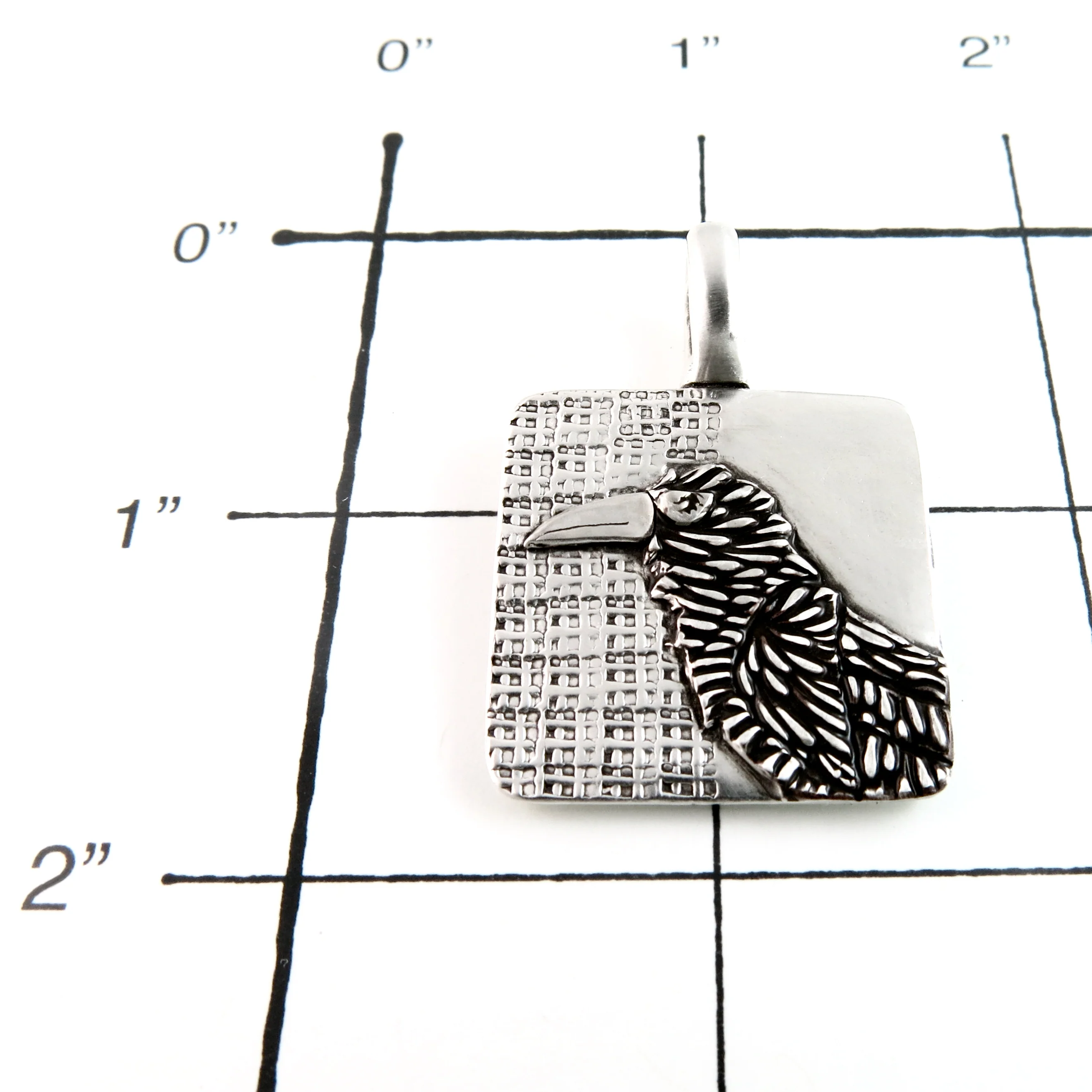 Sterling Silver Raven Totem Pendant - Image 3