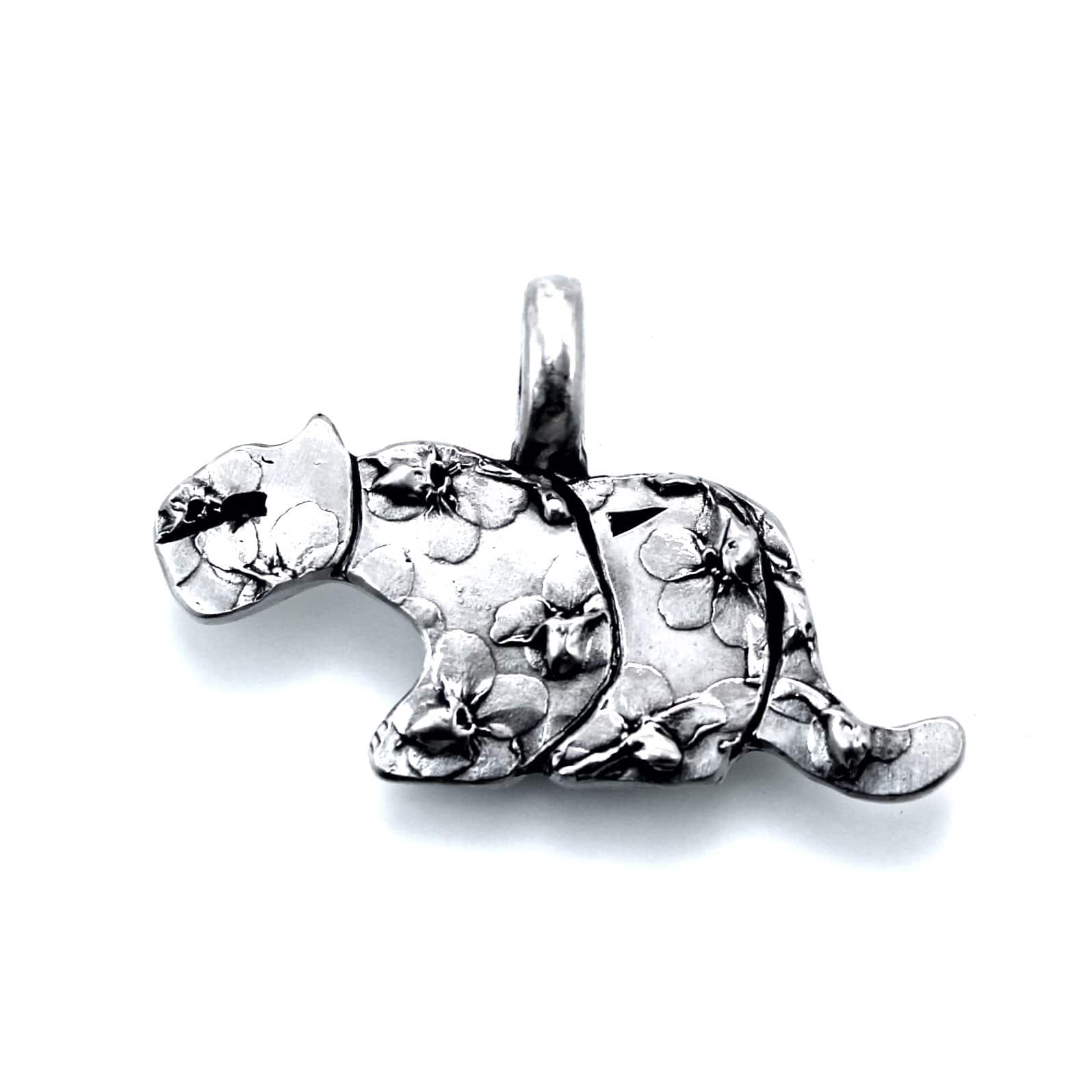 Sterling Silver Mountain Lion Totem Pendant