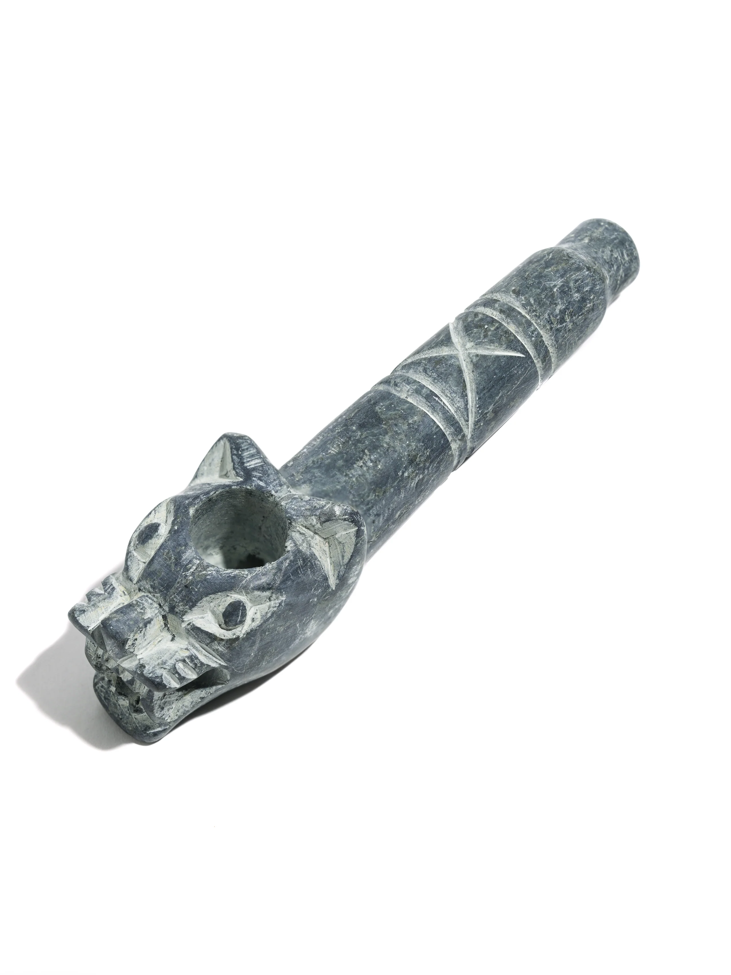 Jaguar Stone Carved Pipe - Image 3