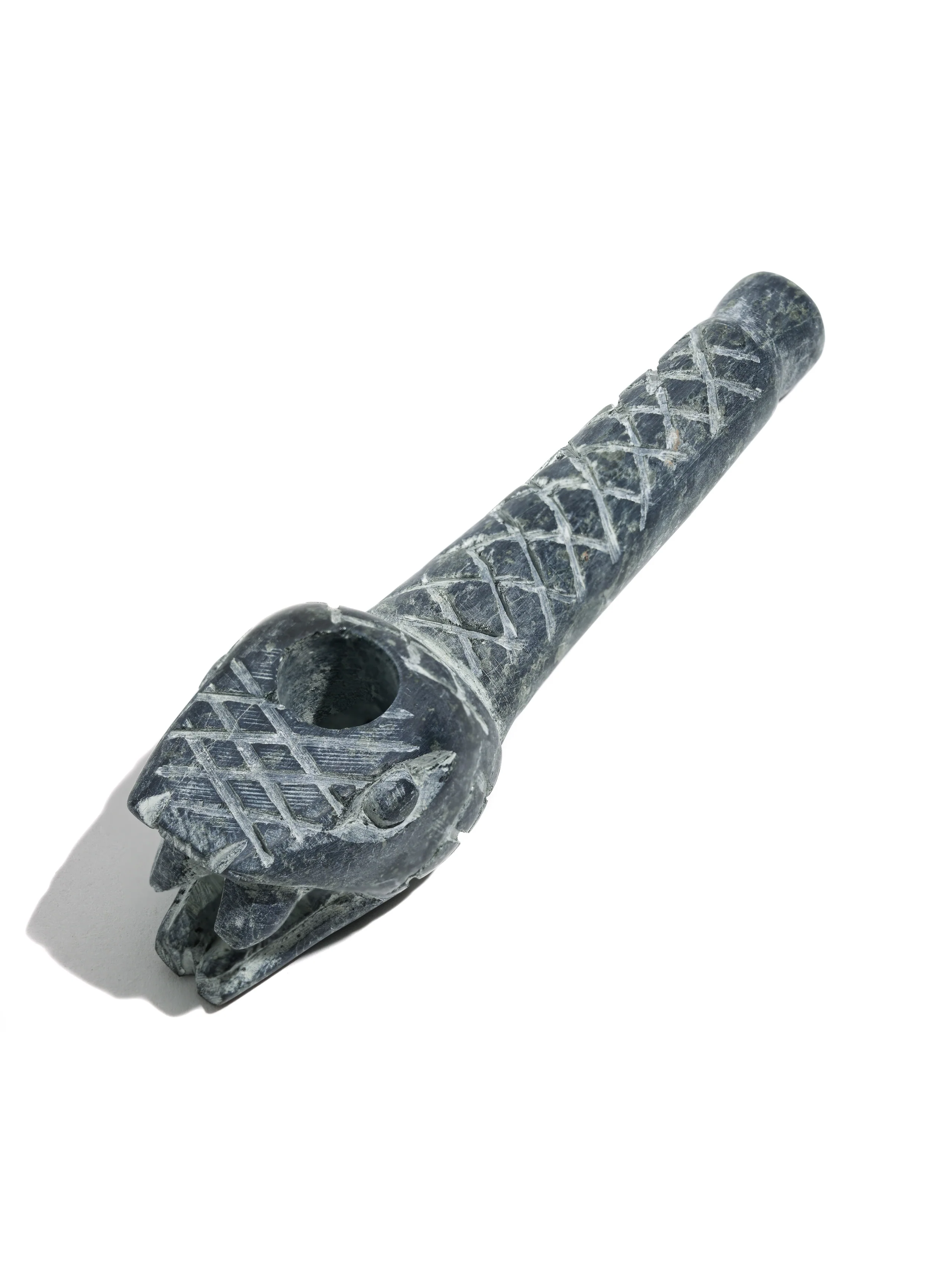 Stone Carved Pipe - Serpent - Image 3