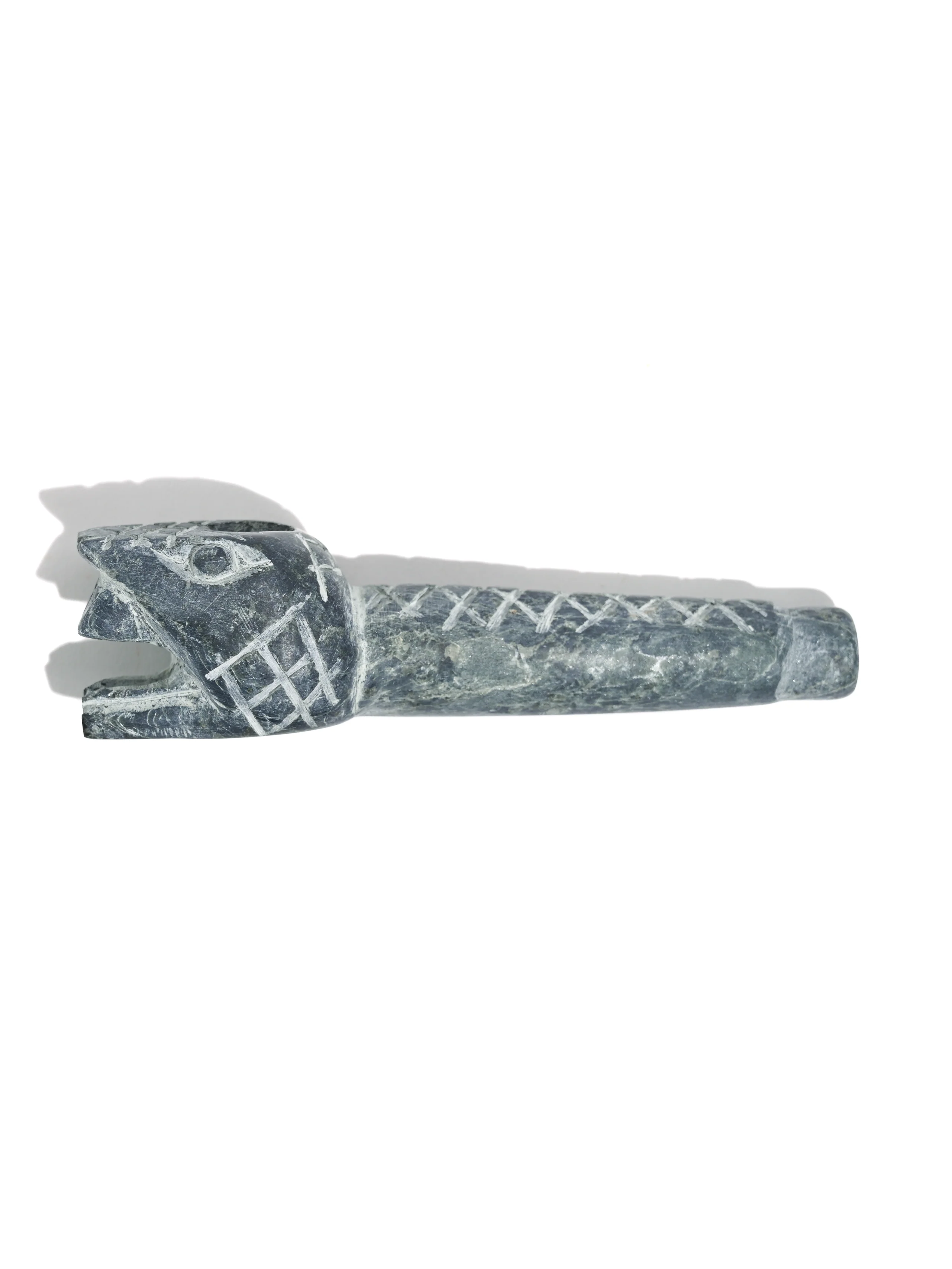 Stone Carved Pipe - Serpent - Image 4