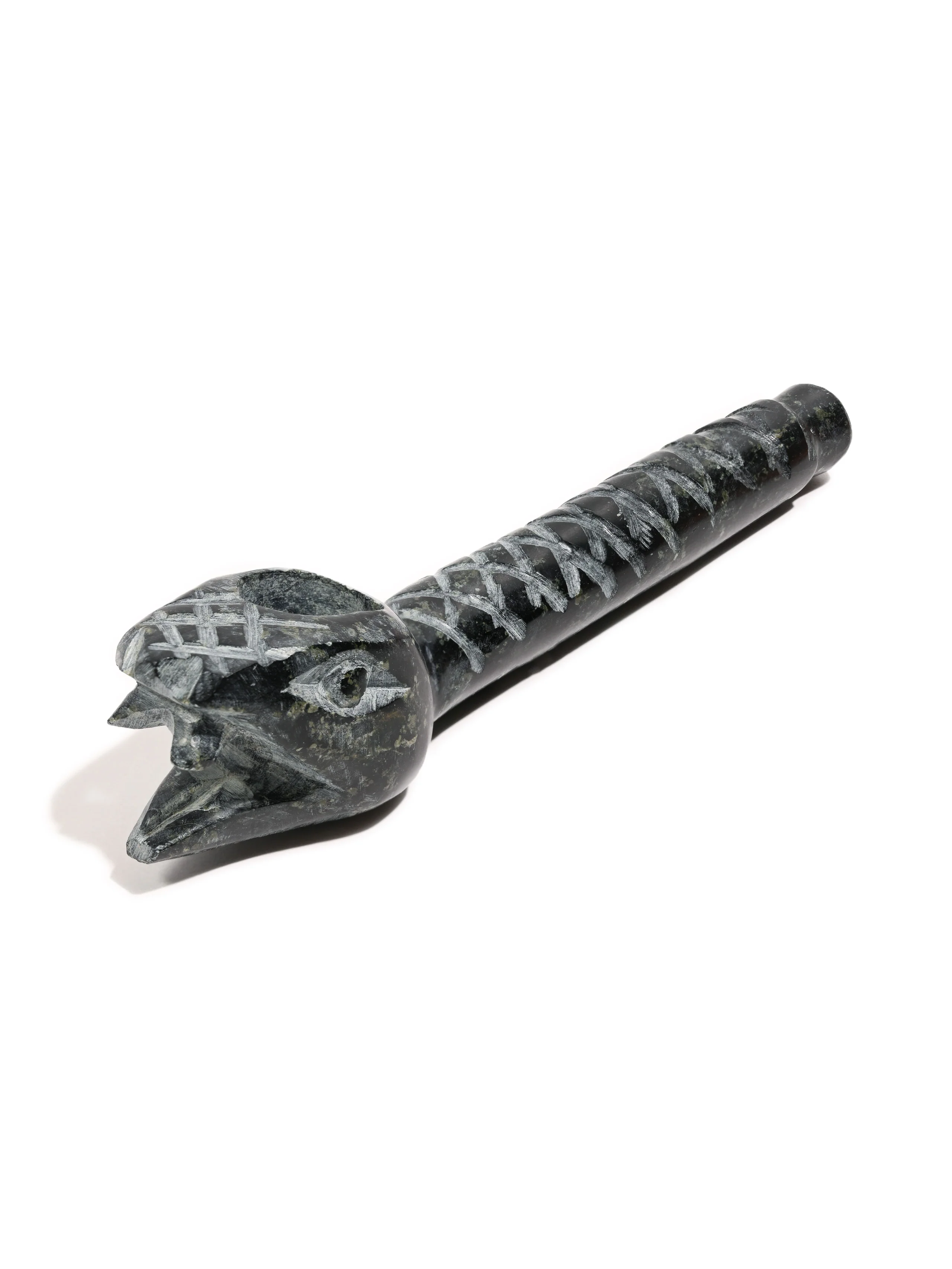 Stone Carved Pipe - Serpent - Image 6