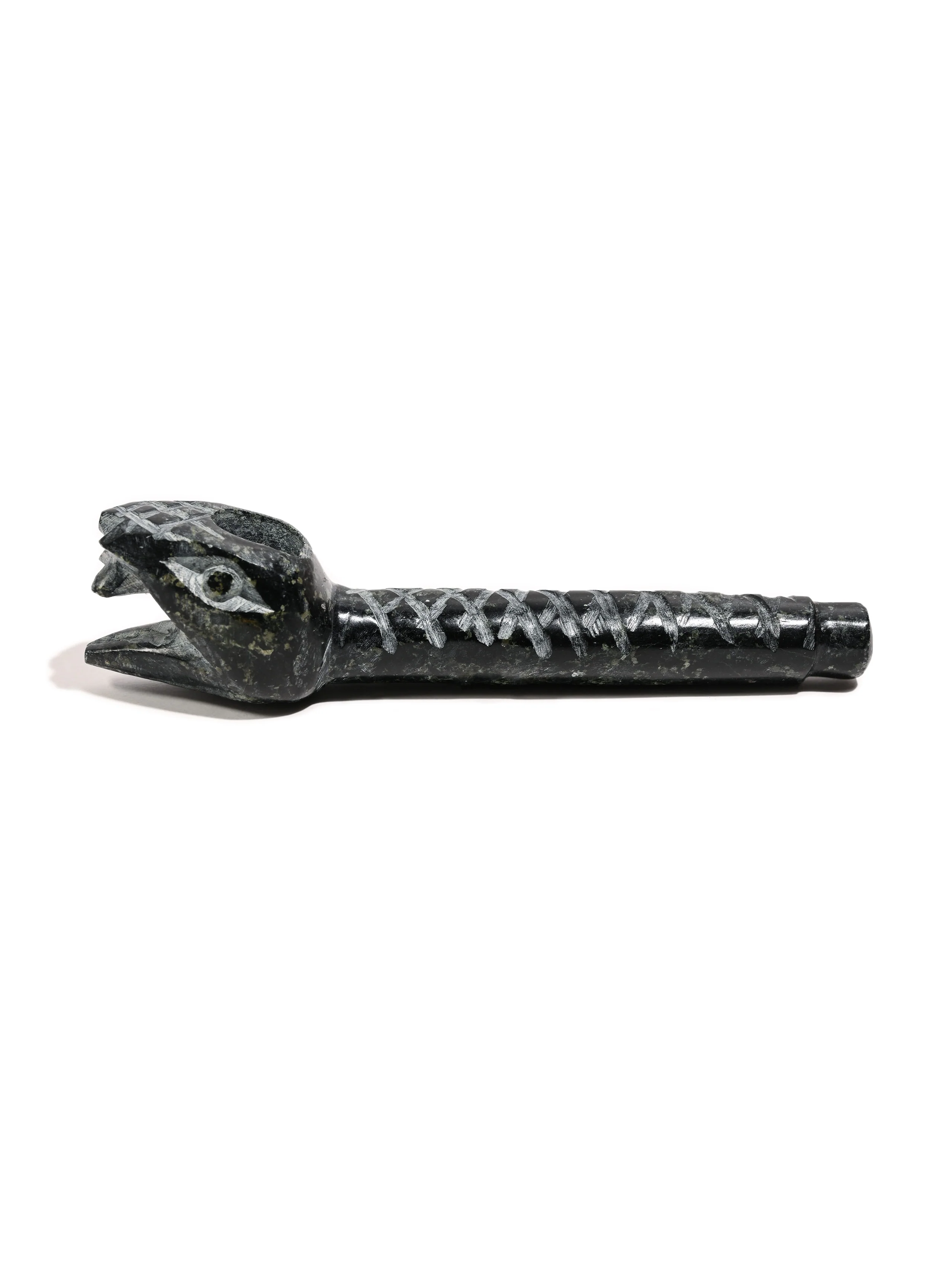 Stone Carved Pipe - Serpent - Image 8