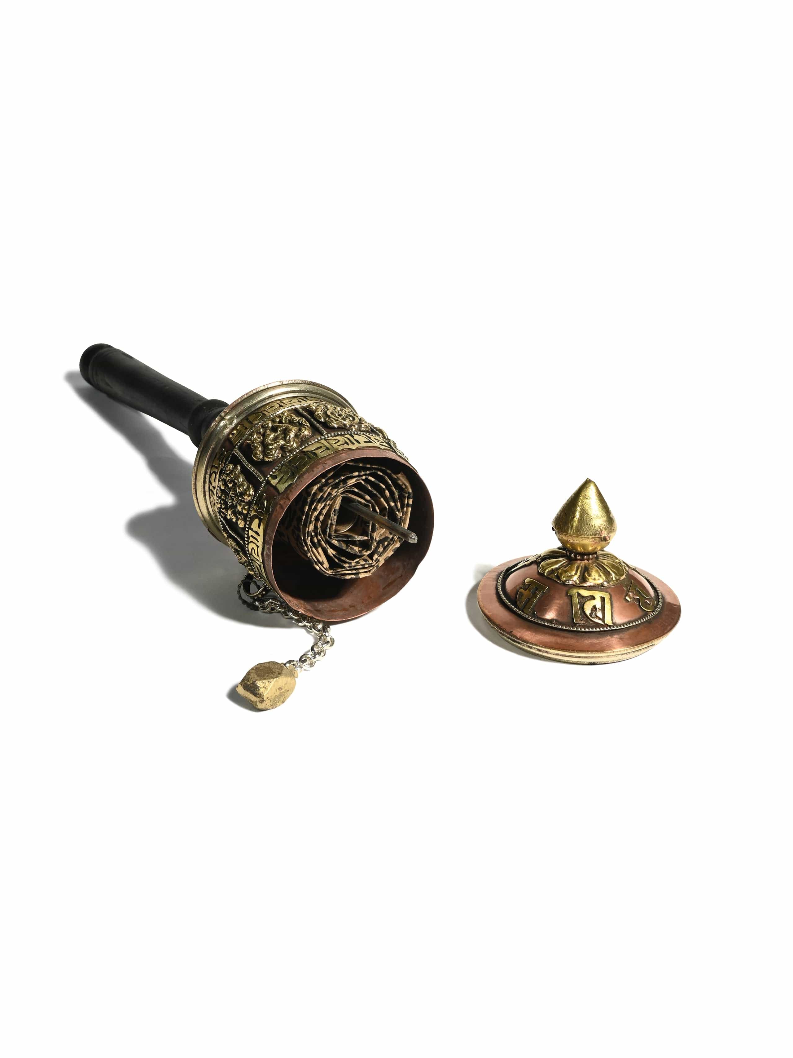 Tibetan Copper Prayer Wheel - Image 5