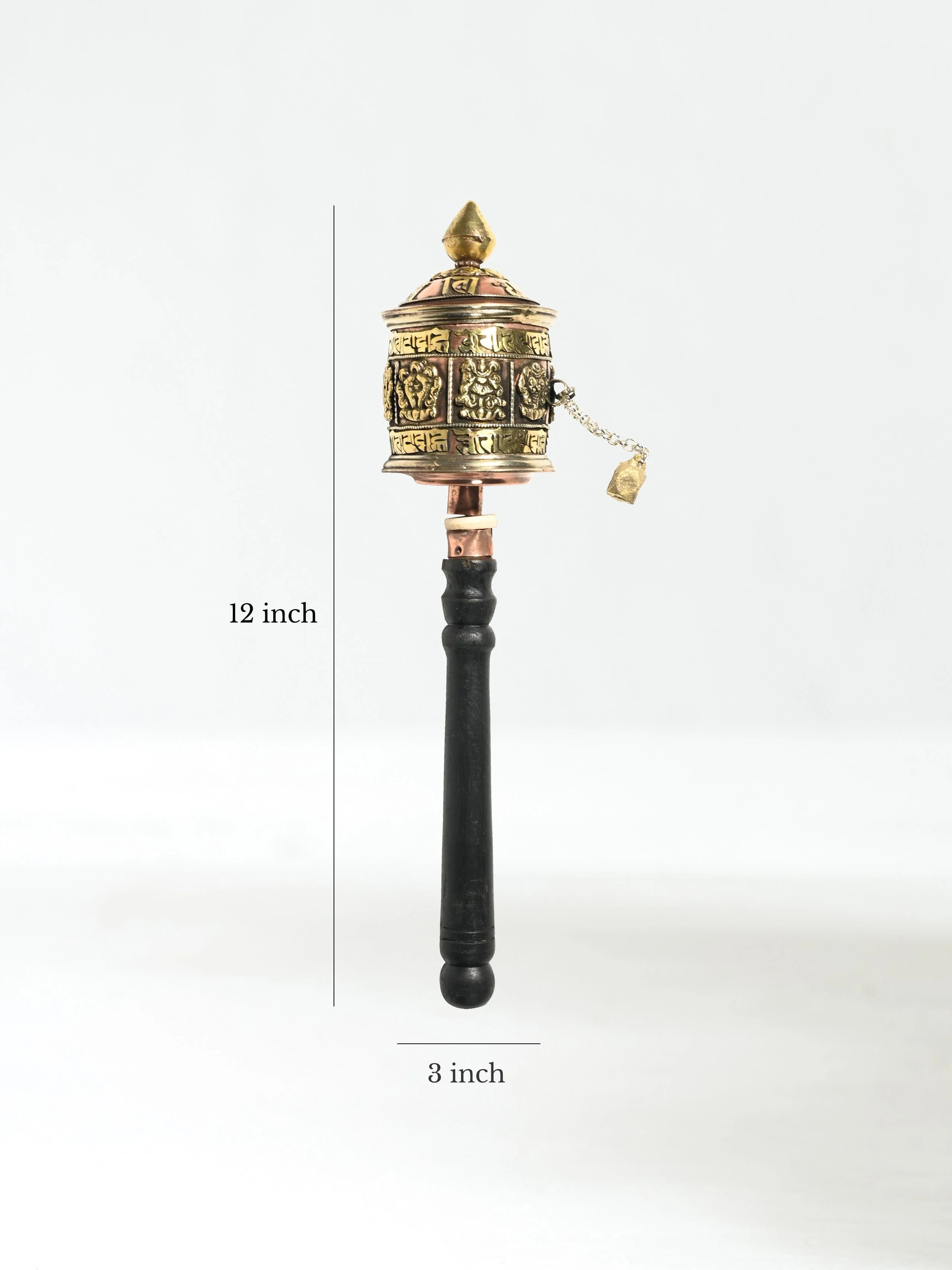 Tibetan Copper Prayer Wheel - Image 6