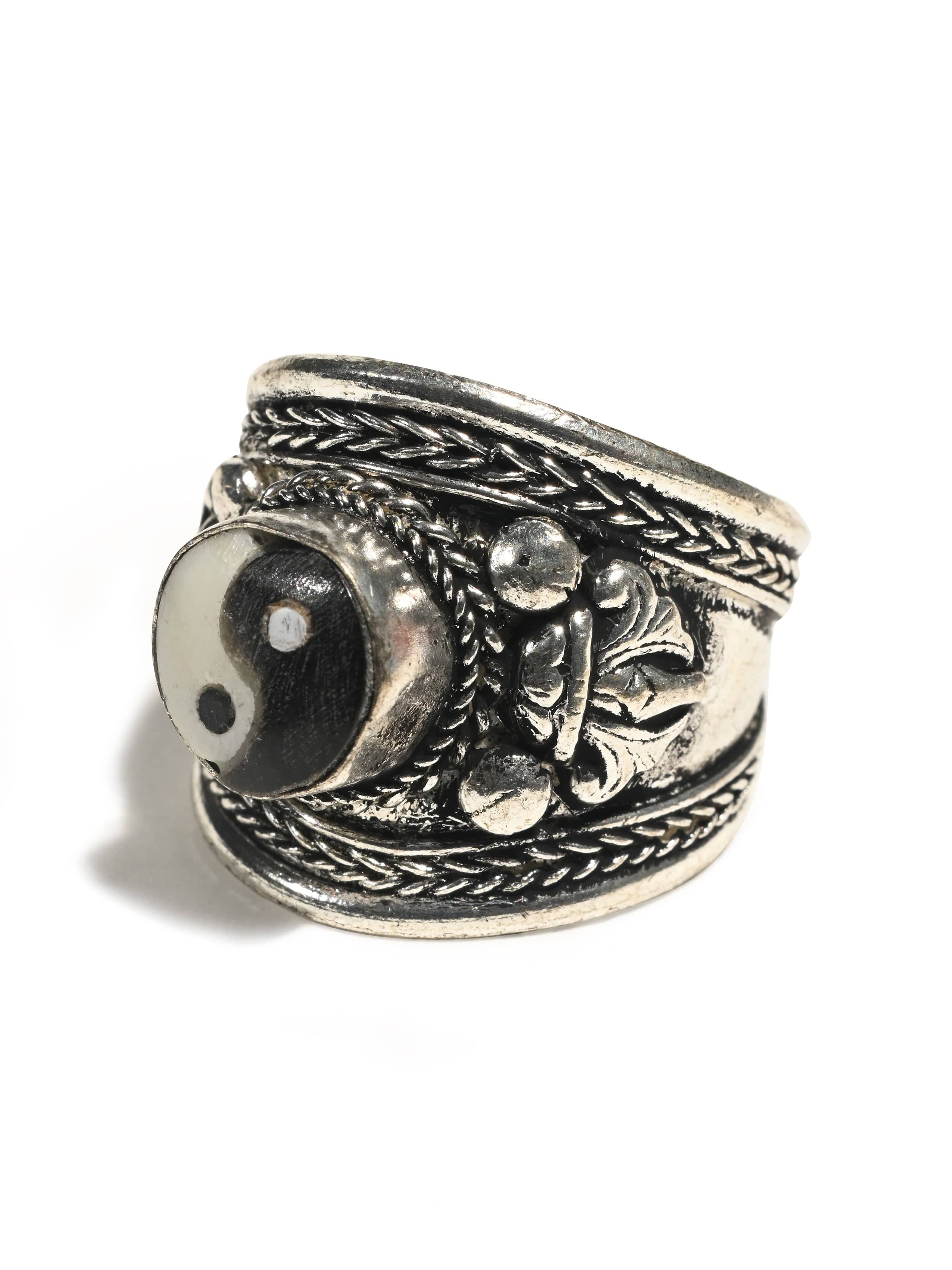 Tibetan Dorje Yin Yang Finger Ring - Image 5