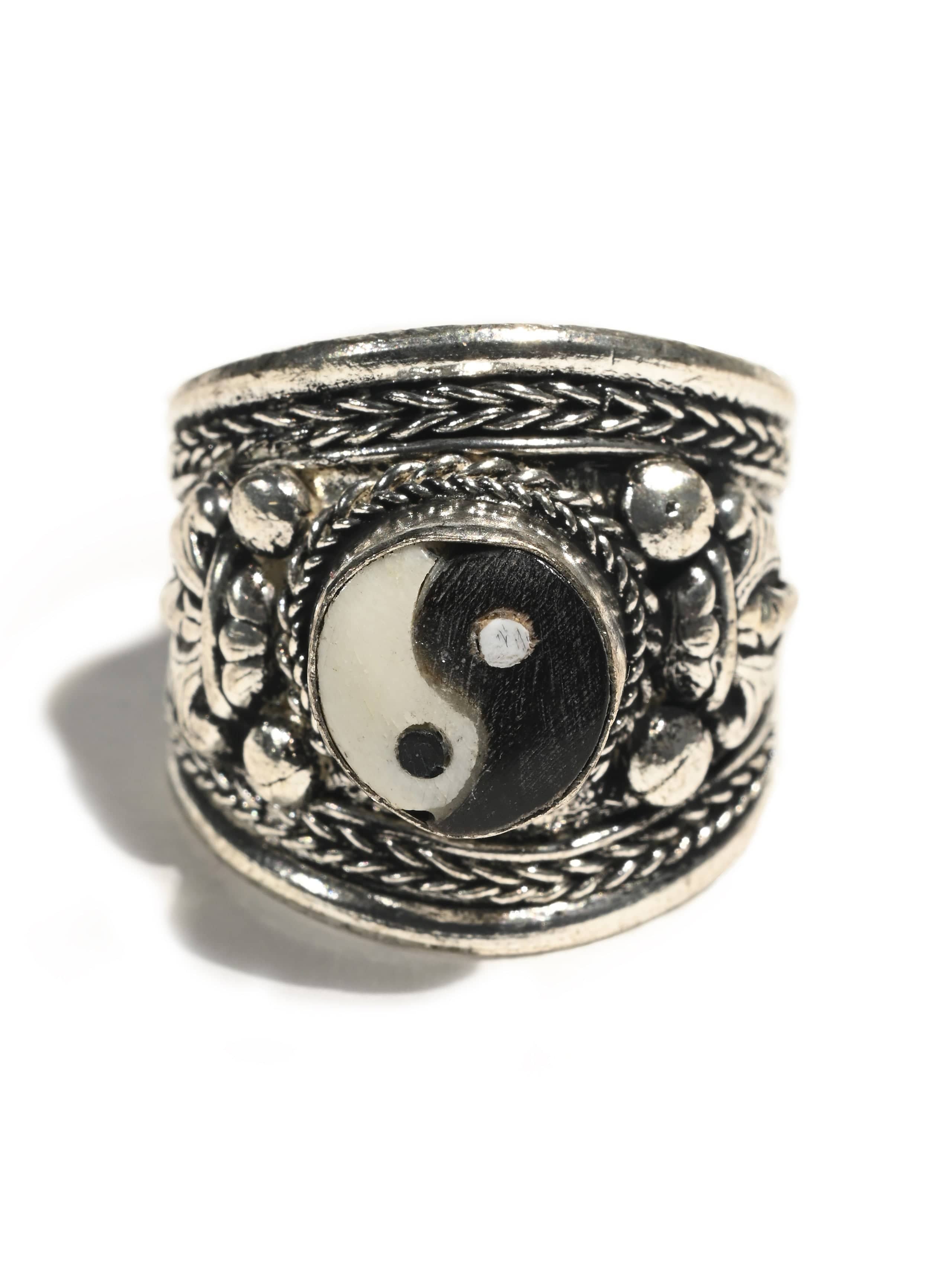 Tibetan Dorje Yin Yang Finger Ring - Image 6
