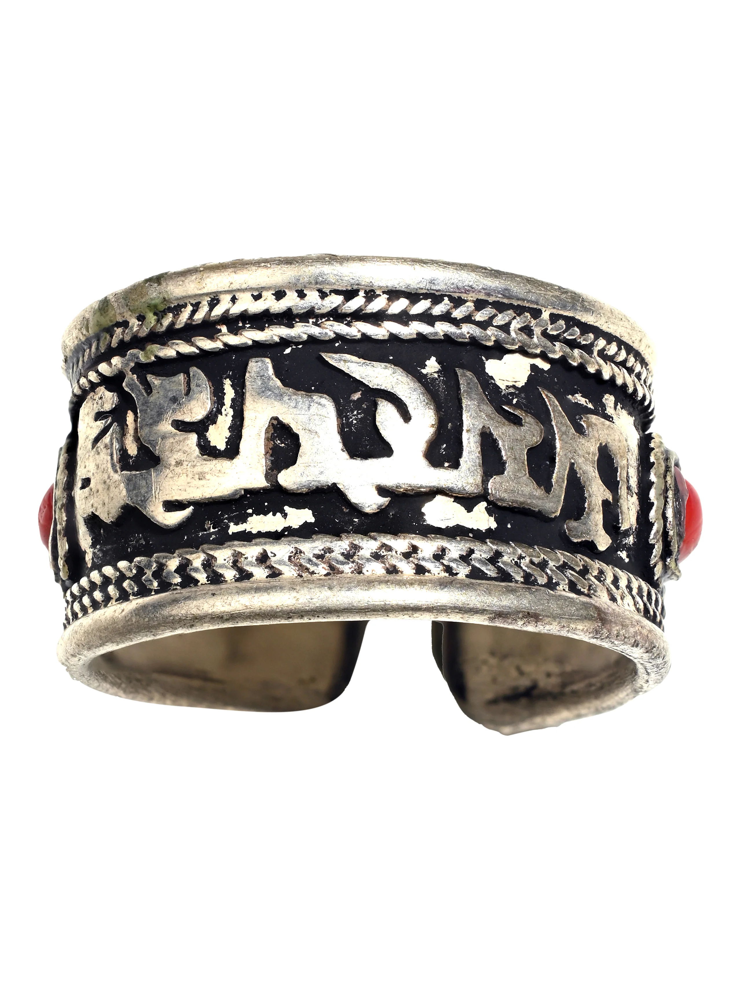 Tibetan OM Mane Padme Hum Jeweled Ring - Image 4